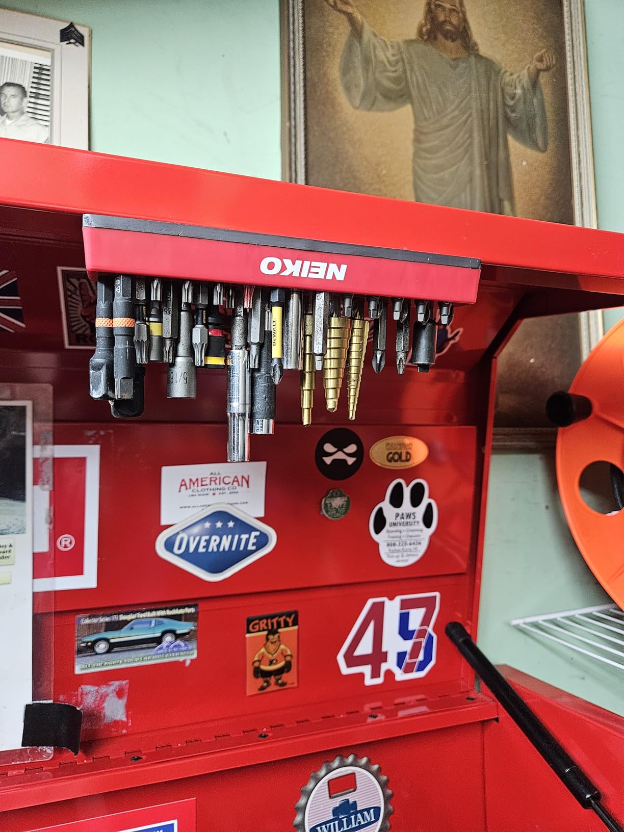 NEIKO 02449A Hex Bit Holder Rack with Strong Magnetic Base, 37 Hole Bit Storage, 1/4 Inch Hex Bit & Drive Bit Adapter Storage, Screwdriver Bit Organizer, Toolbox Organizer, Driver Bit with Magnet customer photo 1