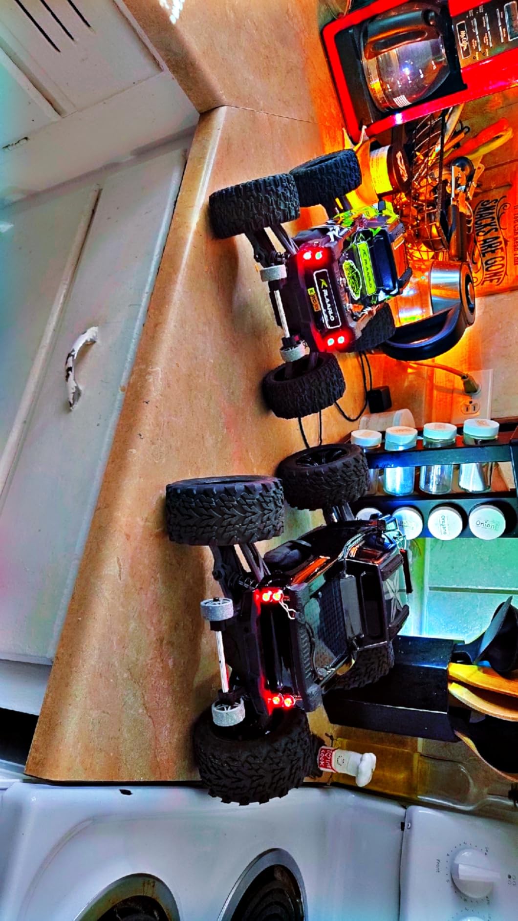 ShareGoo 8Leds LED Light Headlights Taillight Kit Accessories Compatible with Traxxas HSP Tamiya Redcat RC4WD Axial SCX10 RC Car Truck Tank Crawler customer photo 2