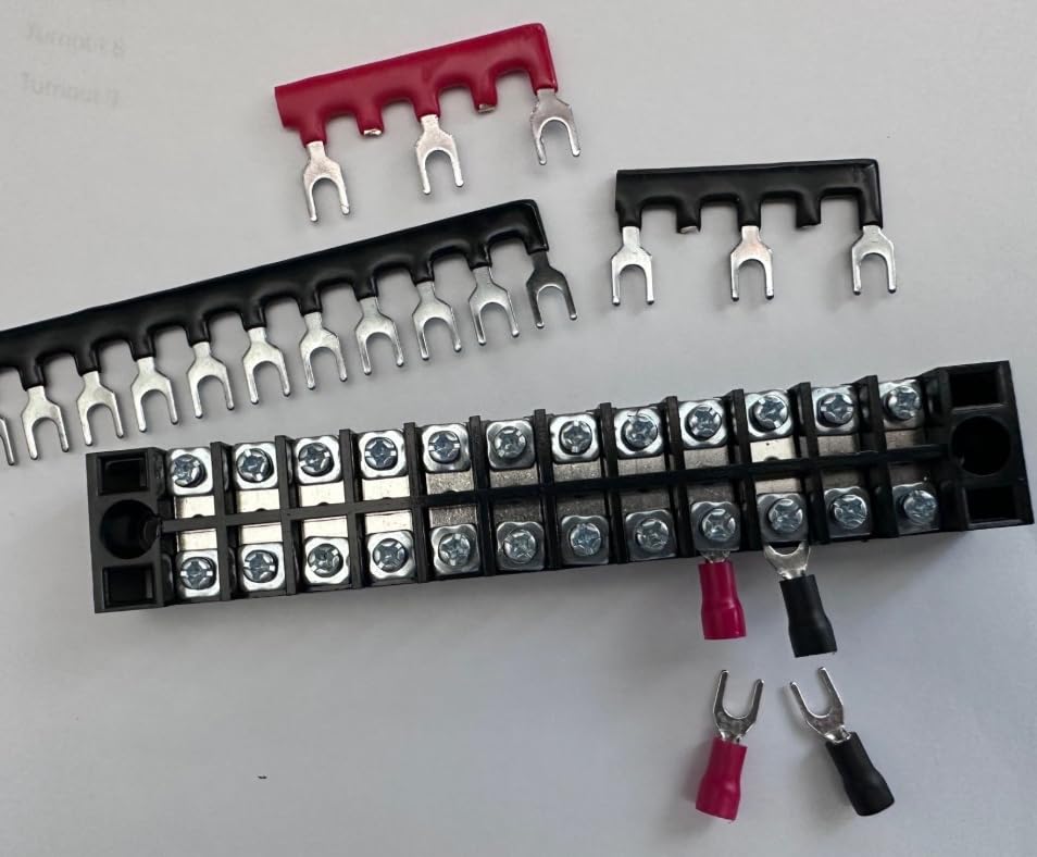 MILAPEAK 8pcs (4 Sets) 8 Positions Dual Row 600V 25A Screw Terminal Strip Blocks with Cover + 400V 25A 8 Positions Pre-Insulated Terminals Barrier Strip customer photo 1