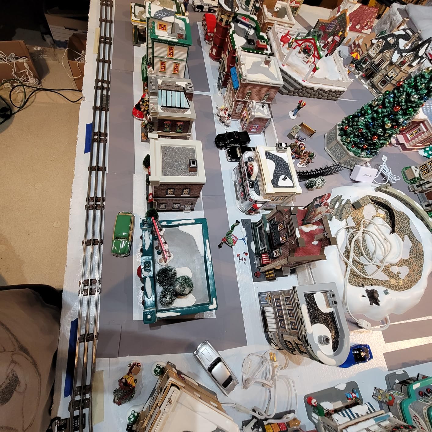 PlayTape Road Tape and Curves for Toy Cars - 1 Roll of 30 ft. x 4 in. Black Road + 1 Roll of 12 Curves customer photo 1