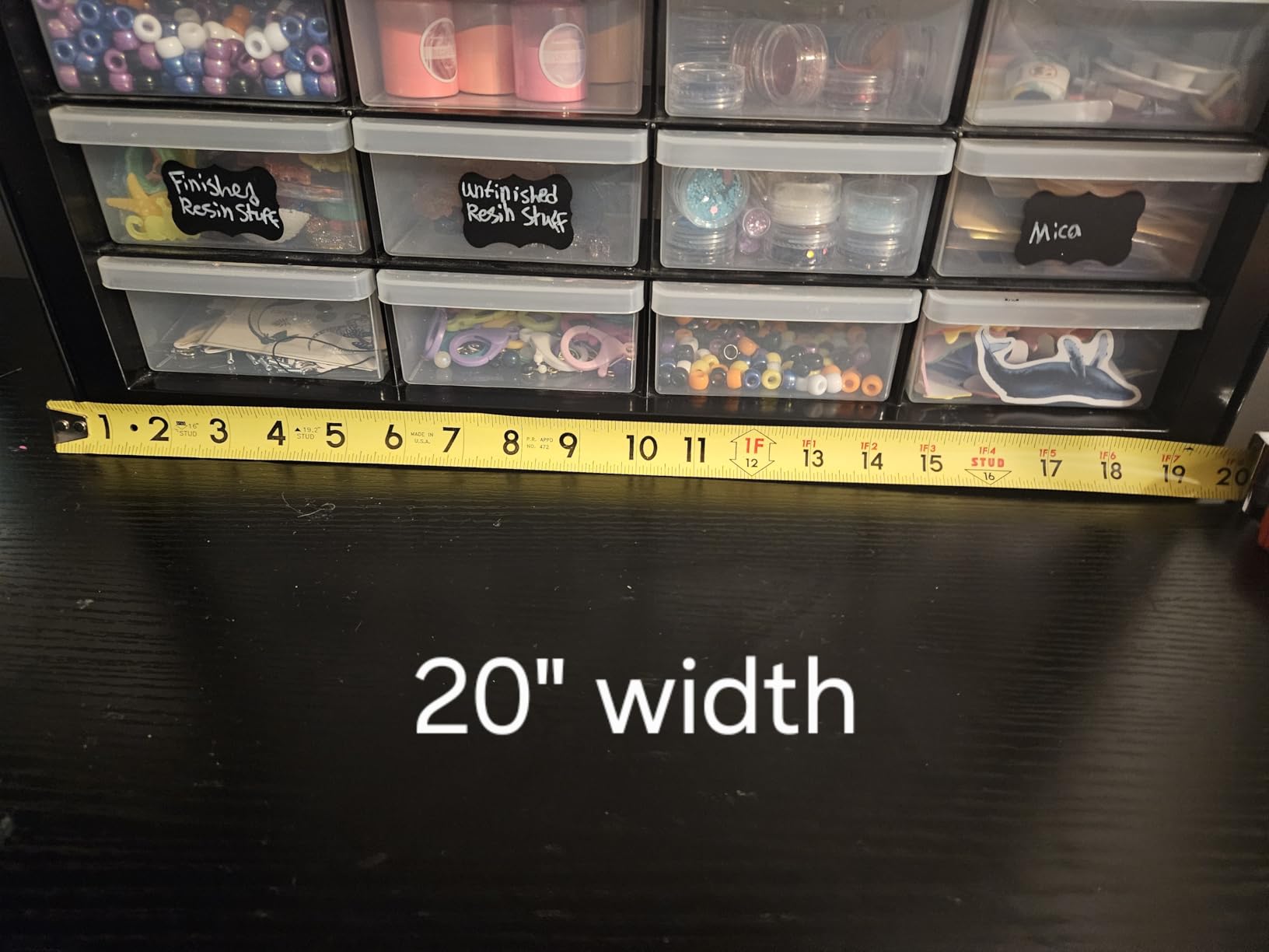 IRIS USA Small Parts Storage, Made in USA, Cabinet, 44-Drawer Organizer for Screws, Nuts, Bolts, Electronics, Hardware, Beads, Crafts, Building Bricks, Stackable Garage Storage - Black customer photo 2