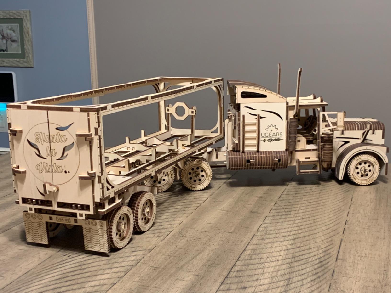 Heavy Truck 3D Wooden Puzzles for Adults - Wooden Model Kits for Adults Semi Truck Hobby Kits for Adult Model Kit Tractors Brain Teaser, Hobby Set Home Decoration customer photo 2