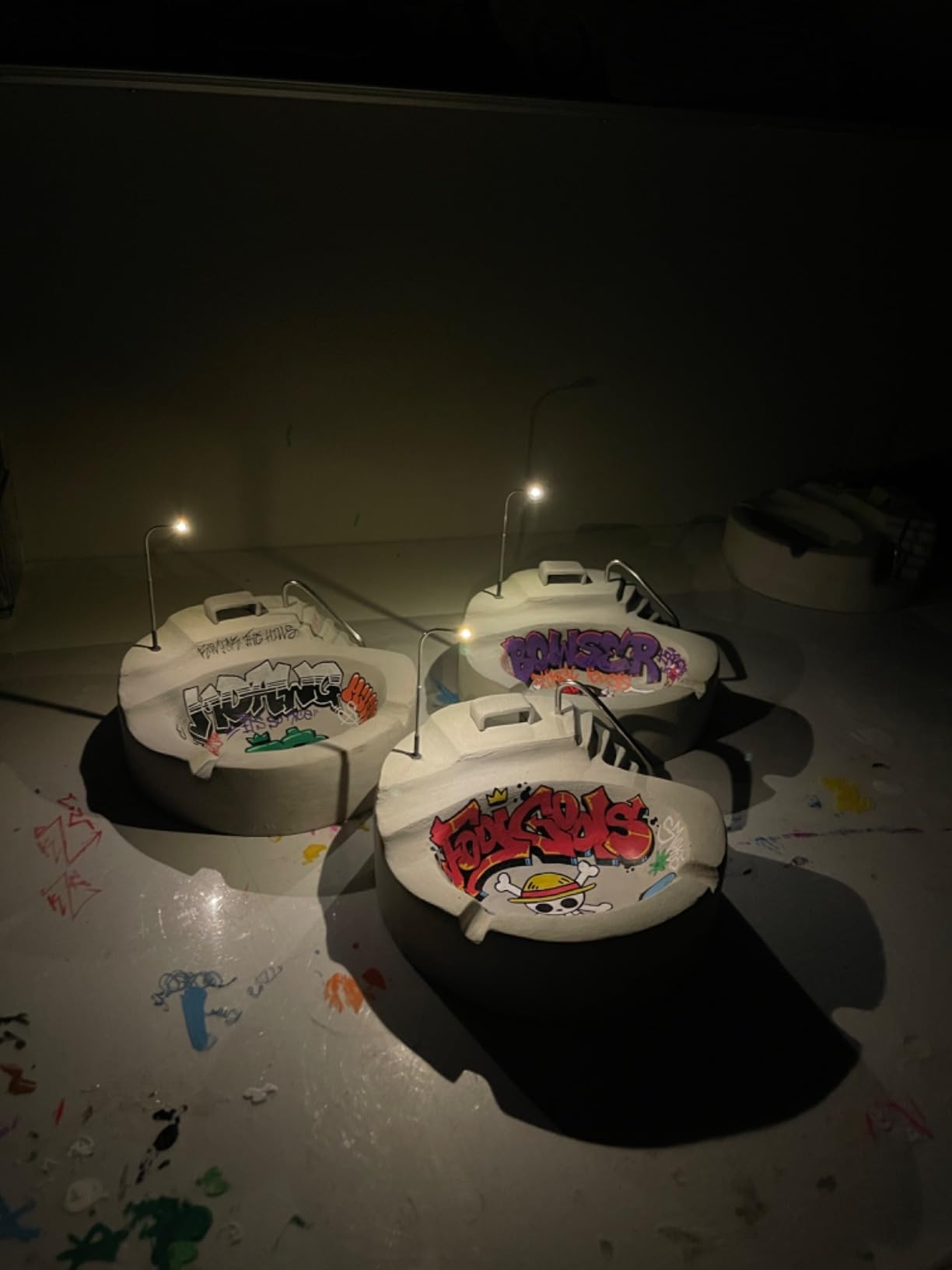 LQS07 10pcs Model Railway Train Lamp Post 7cm or 2.76inch Street Bright White Lights HO TT Scale LEDs New customer photo 1