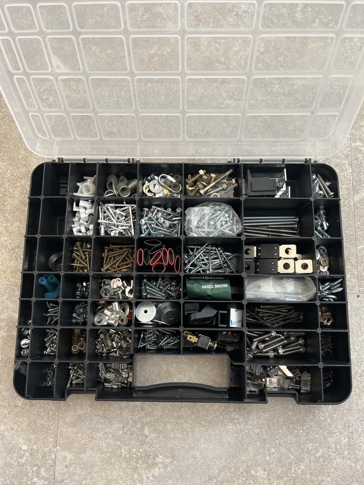 Hardware Organizer Box with Dividers - 14 Compartment Small Parts Organizer Portable Tool Box Organizer with Secure Latches - Plastic Screw Organizer Box for Nuts, Beads, Jewelry or Tackle by Stalwart customer photo 2