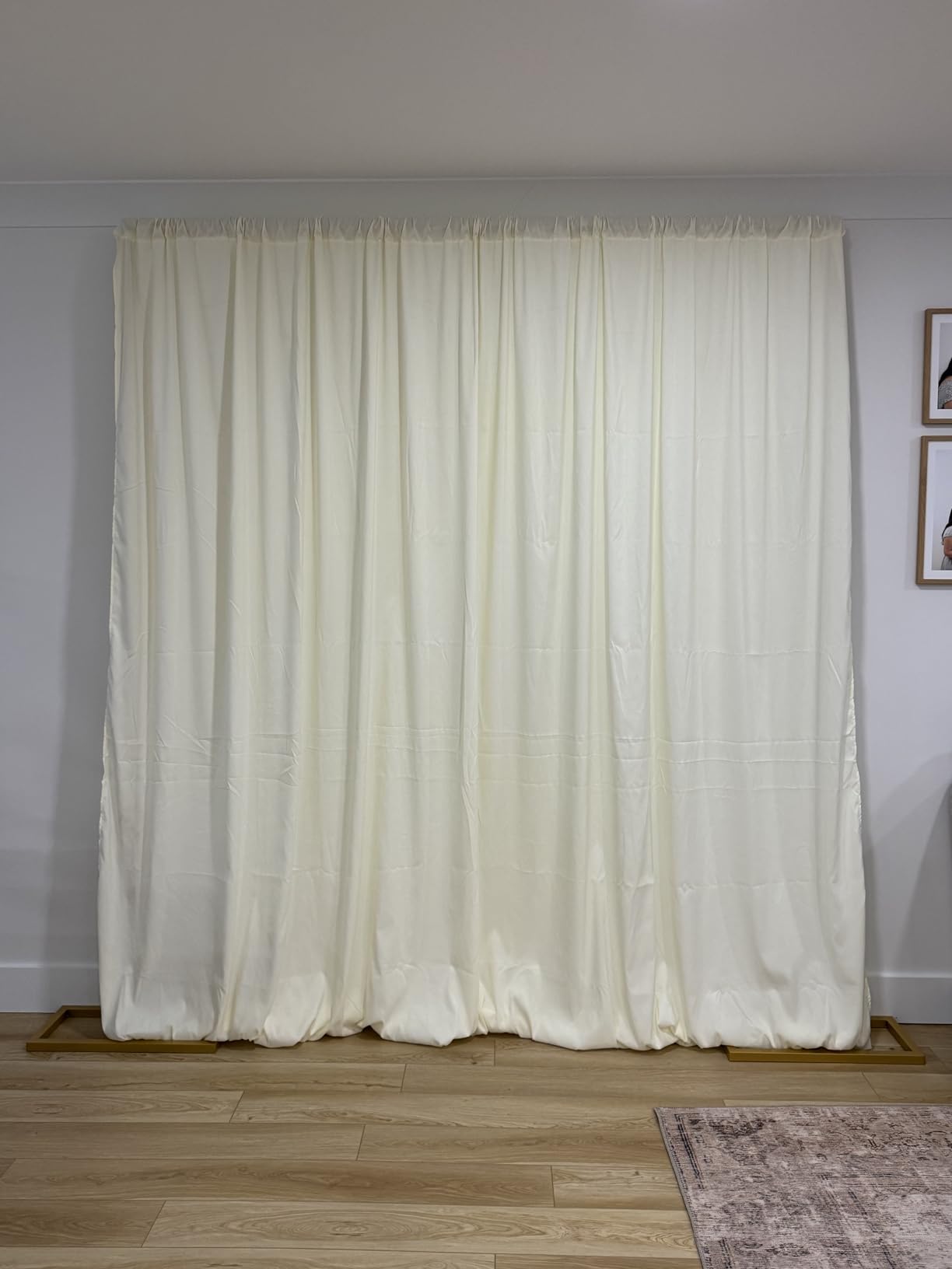 GFCC 8FTX10FT White Backdrop Background for Photography Photo Booth Backdrop for Photoshoot Background Screen Video Recording Parties Curtain customer photo 2