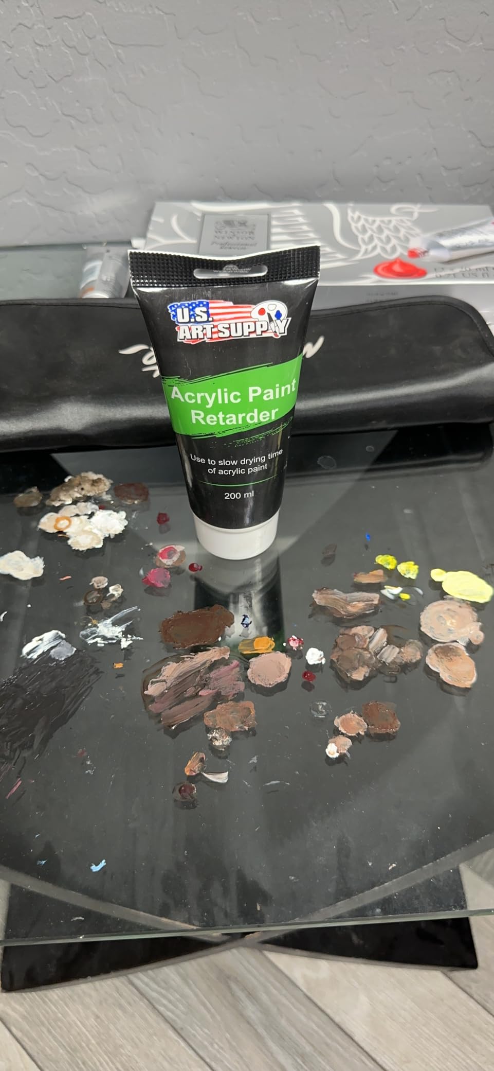 U.S. Art Supply Acrylic Paint Retarder Medium, 200ml Tube (6.7 Ounces) - Acrylic Retarder Provides Longer Painting Time customer photo 1