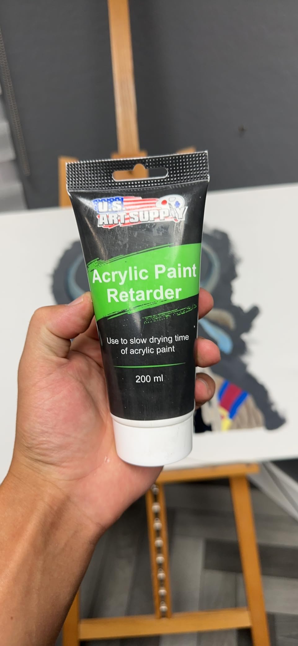 U.S. Art Supply Acrylic Paint Retarder Medium, 200ml Tube (6.7 Ounces) - Acrylic Retarder Provides Longer Painting Time customer photo 2