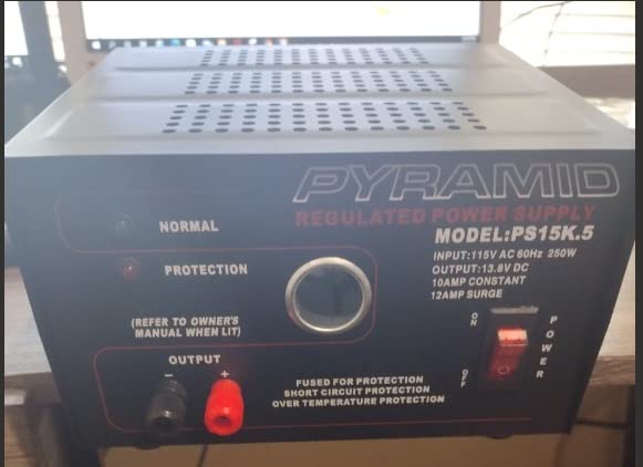Pyramid Universal Compact Bench Power Supply - 10 Amp Linear Regulated Home Lab Benchtop AC-to-DC Converter w/ 13.8 Volt DC 115V AC 250W Input, Screw Type Terminal, 12V Car Cigarette Lighter-PS15K.5 customer photo 1