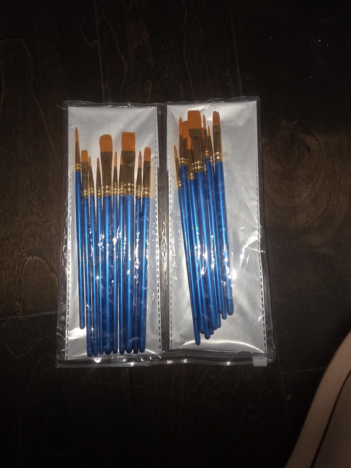 BOSOBO Paint Brush Set, 10pcs Round Pointed Tip Nylon Hair Artist Detail Paintbrushes customer photo 1