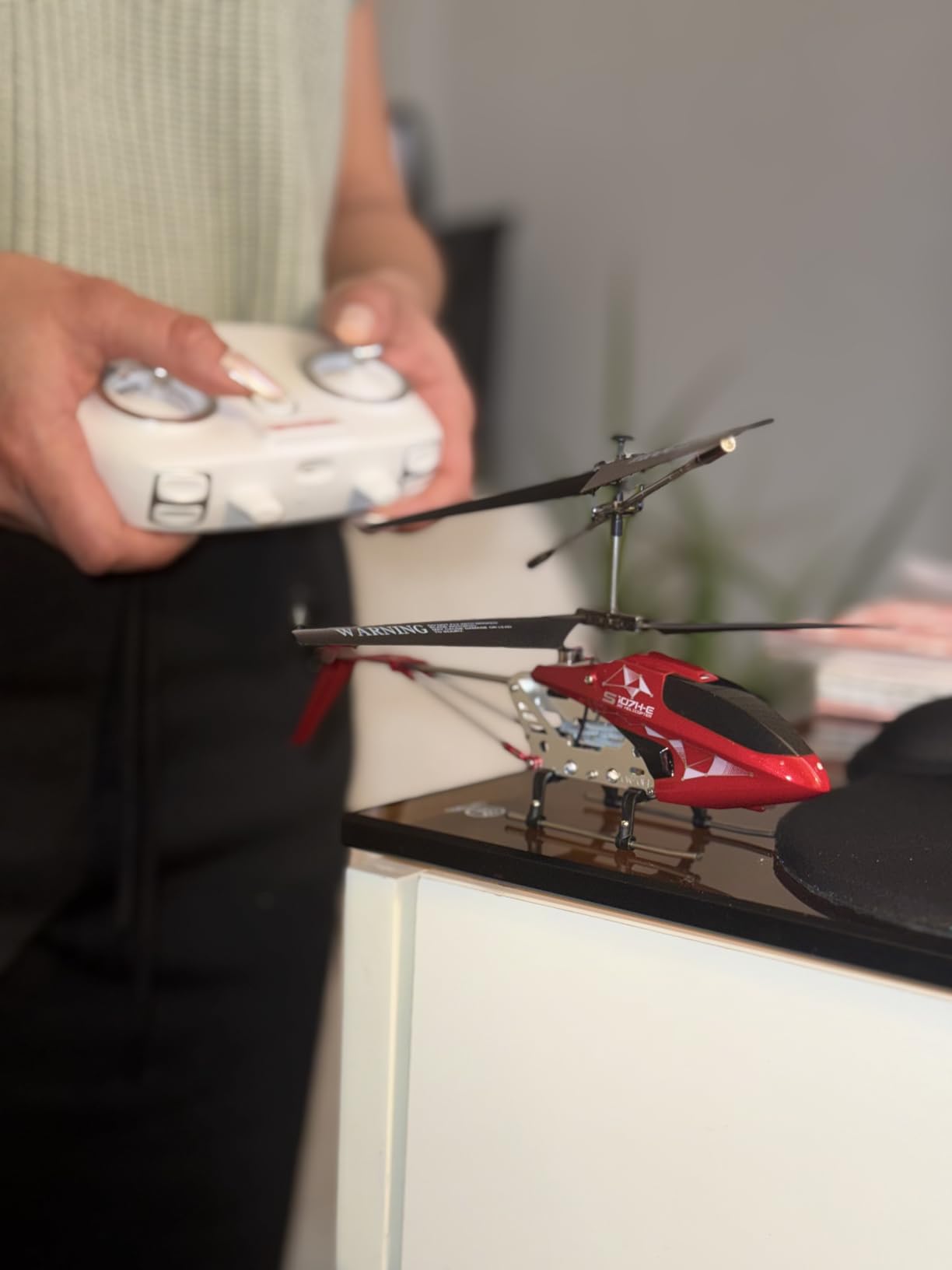 SYMA S107H-E RC Helicopter for Kids 8-12 and Beginners, Remote Control Helicopter with Altitude Hold, 2 Speed Modes, Whole Alloy Toy for Boys Girls Indoor Gift customer photo 1