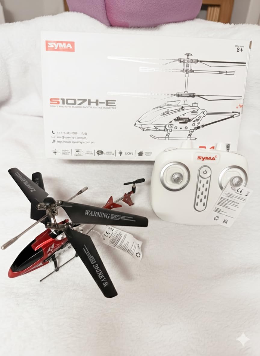 SYMA S107H-E RC Helicopter for Kids 8-12 and Beginners, Remote Control Helicopter with Altitude Hold, 2 Speed Modes, Whole Alloy Toy for Boys Girls Indoor Gift customer photo 2