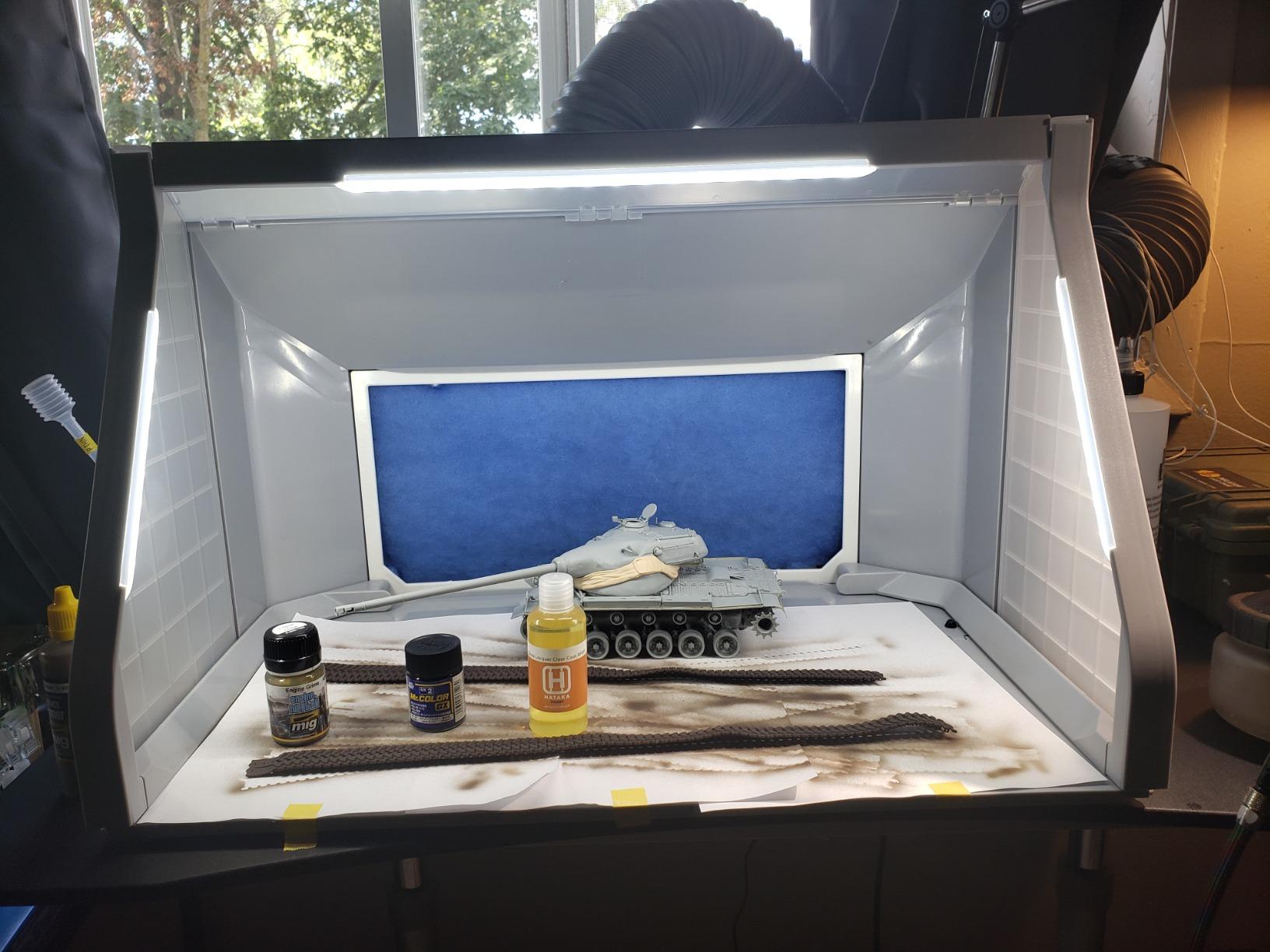 OPHIR Airbrush Paint Booth with Dual Fans, Portable Airbrush Paint Spray Booth for Airbrushing with 3 LED Lights & Exhaust Hose customer photo 2