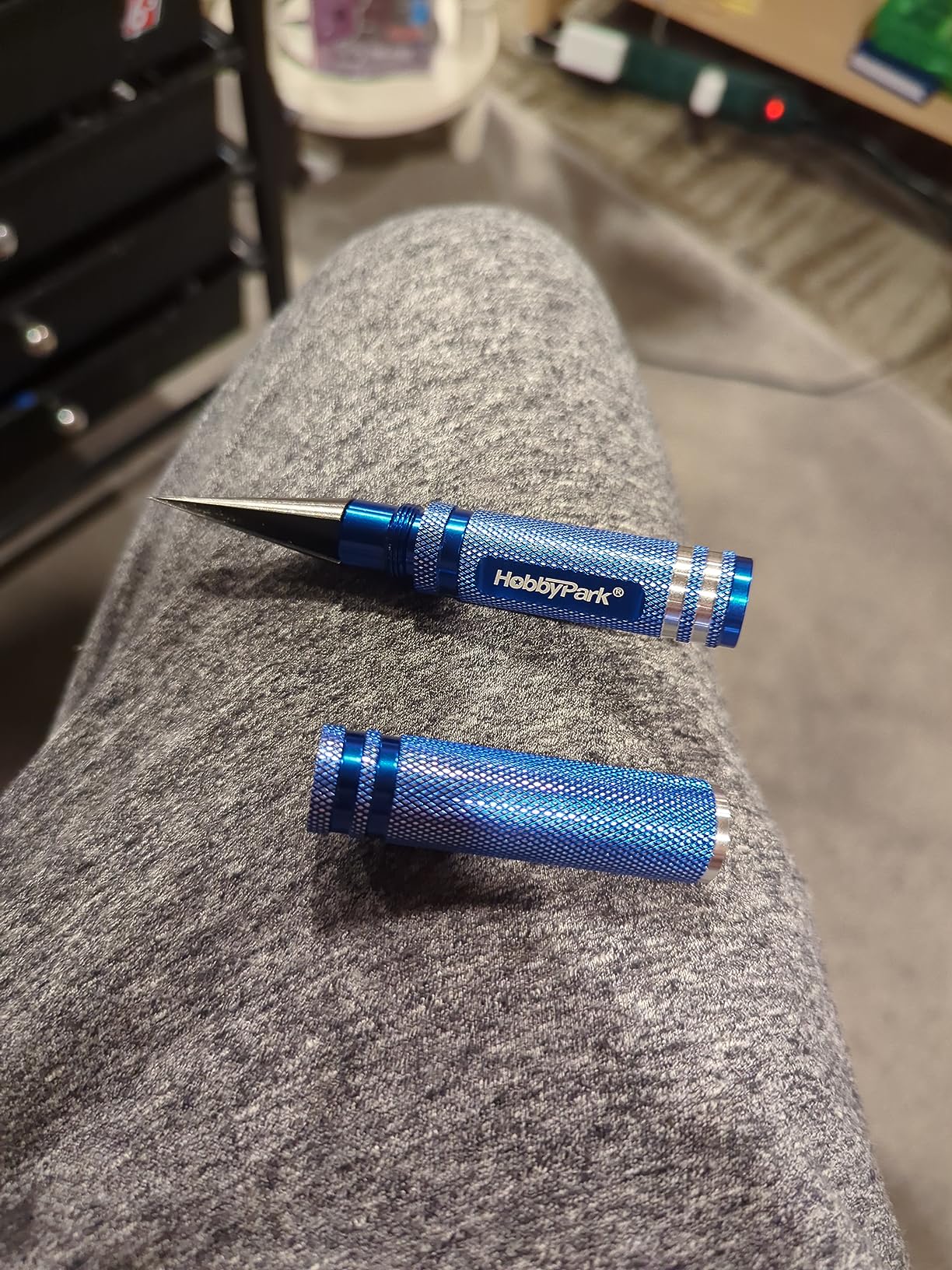 Hobbypark 0-14mm Hole Puncher Reamer w/Sleeve and Curved Scissors Set Universal Tool for RC Car Body Shell Lexan Plastic (with Blue Reamer) customer photo 2