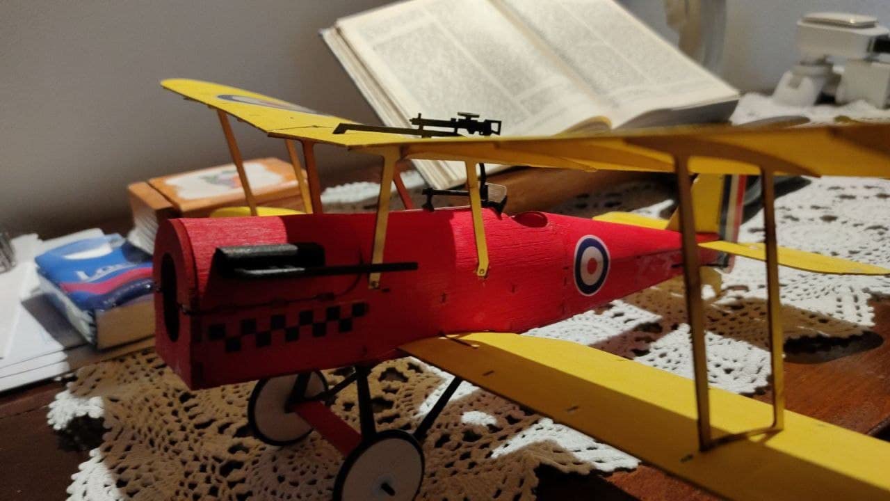 Viloga Micro Balsa Wood Model Airplane SE5A Biplane, 14.8'' Wingspan Laser Cut Unassembled Model Airplanes Kits to Build for Adults, DIY Mini RC Plane for Indoor Fly (KIT+Motor+ESC+Servos) customer photo 2