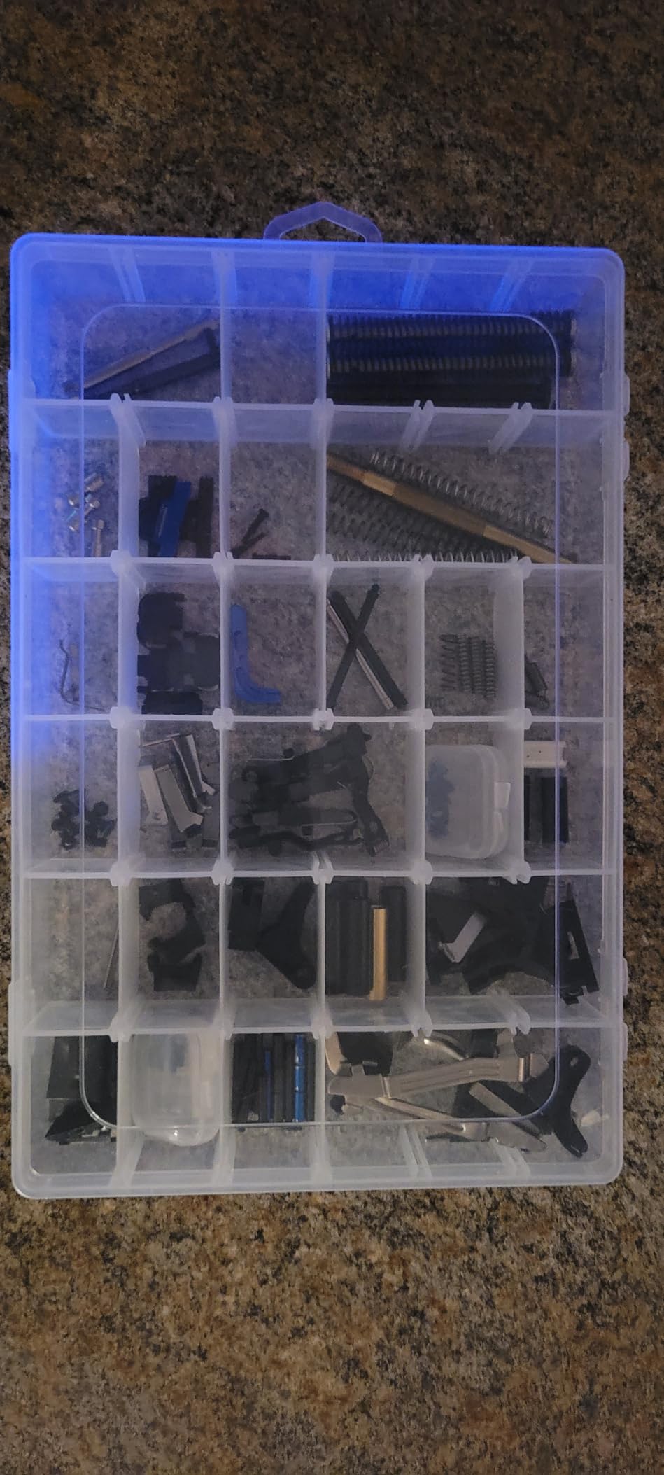 OUTUXED 2 Pack 36 Grids Clear Plastic Bead Organizer Box, Fishing Tackle Box Compartment Organizer with Adjustable Dividers for Jewelry, Art Craft, Bead Storage Containers with 5 Sheets Label Stickers customer photo 1