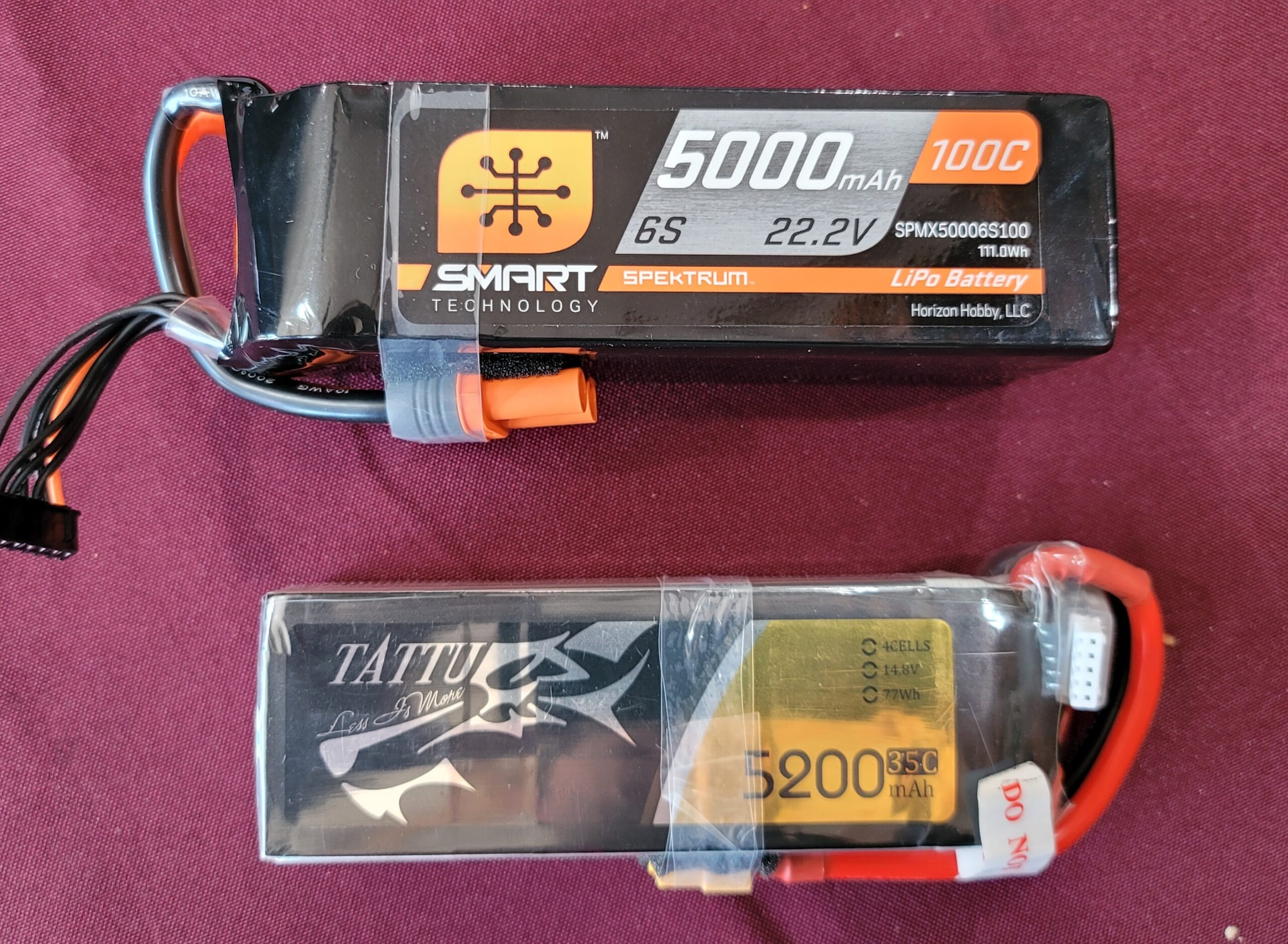 Spektrum Smart RC LiPo Battery Pack: 5000mAh 6S 22.2V 50C, IC5 Connectors (EC5 Compatible), SPMX50006S50 customer photo 1