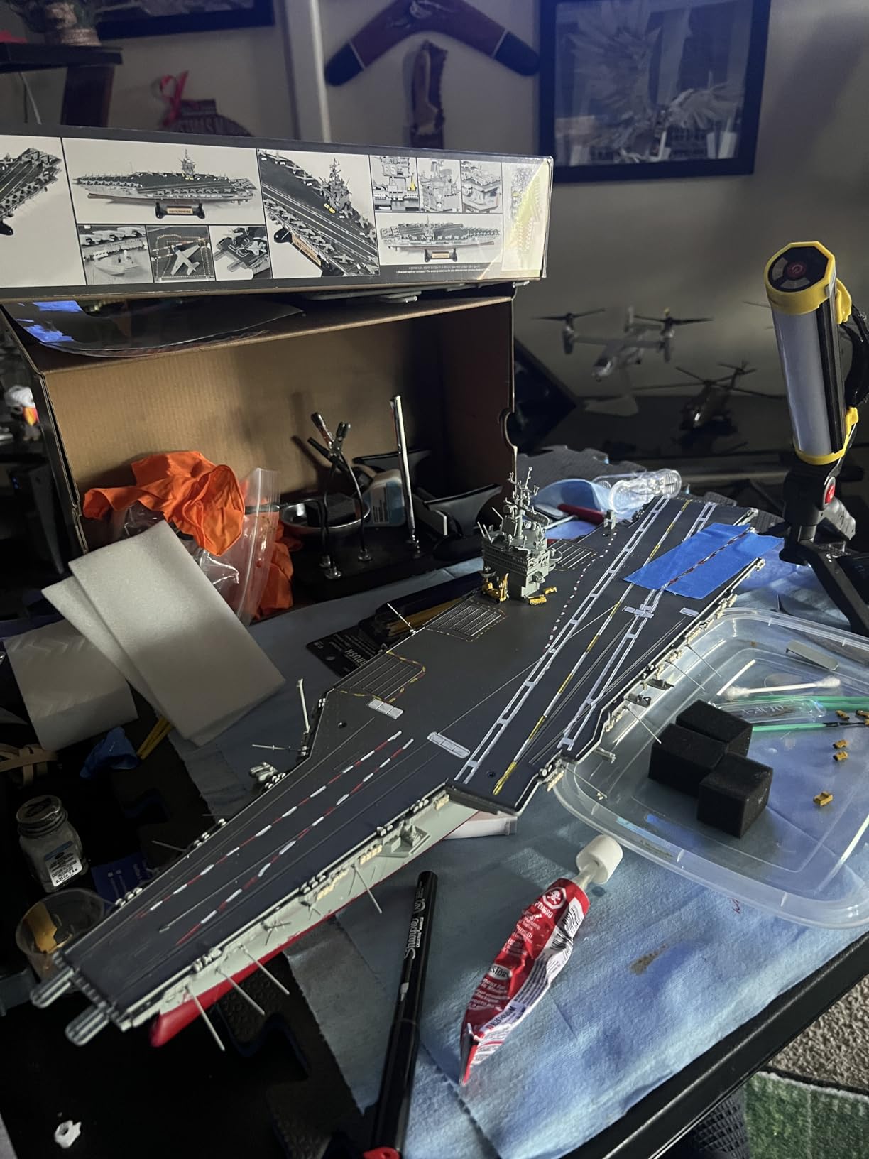 Academy USS Enterprise CVN-65 Aircraft Carrier Plastic Model Kits 1/600 Scale customer photo 2