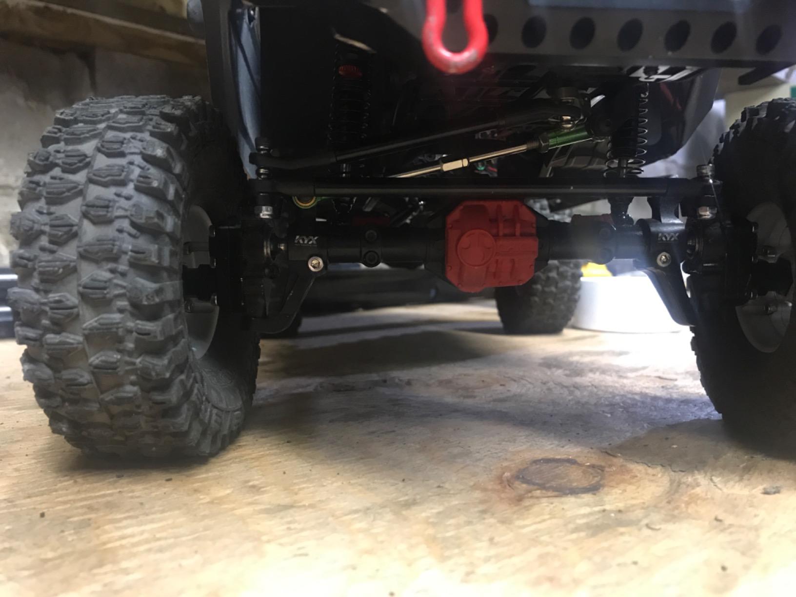 KYX Racing CNC Machined Aluminium Front & Rear Portal Axle Units Upgrades Parts Accessories for RC Crawler Car Axial SCX10 II 90046 SCX10.2 customer photo 1