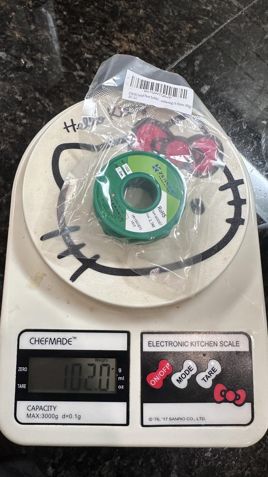 Lead Free Solder Wire Sn99 Ag0.3 Cu0.7 Rosin core solder wire for electrical soldering (0.8mm 50g) customer photo 2