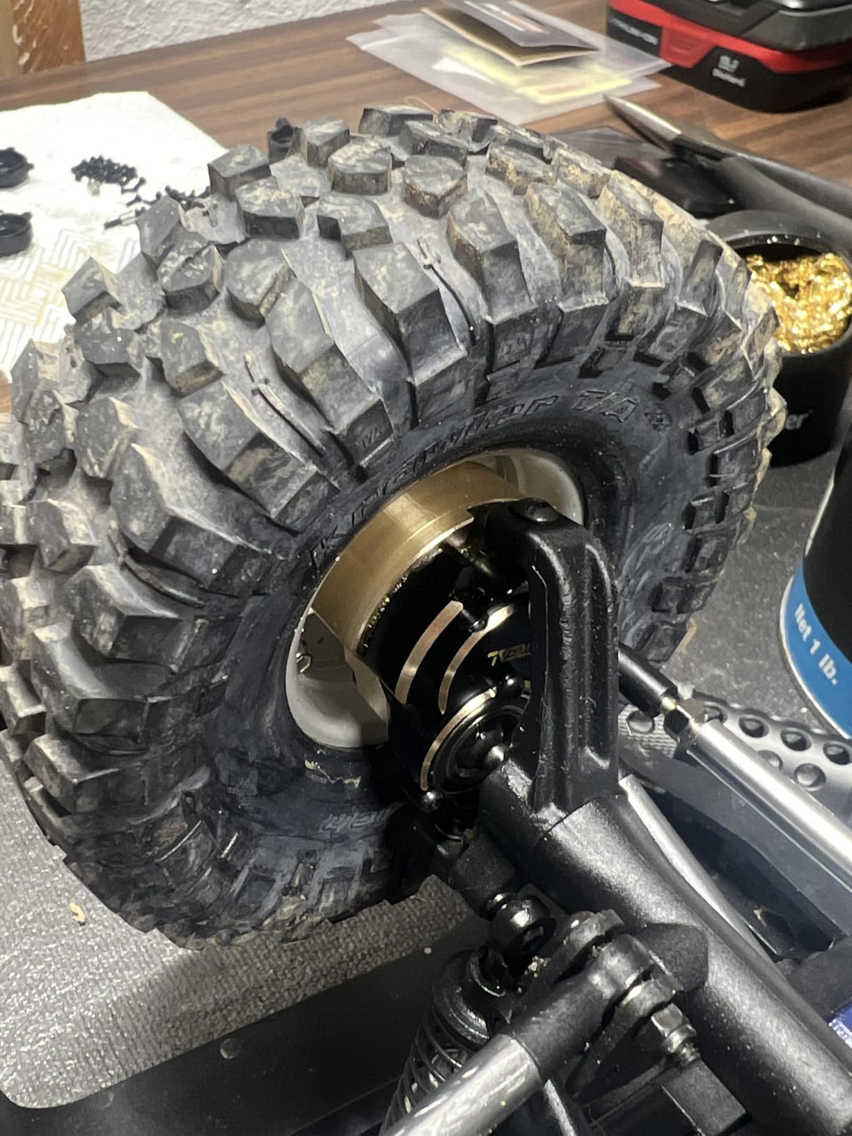 Treal Brass Inner Front Portal Housing Knuckles Heavy Weight for Redcat GEN8 (Black) customer photo 1