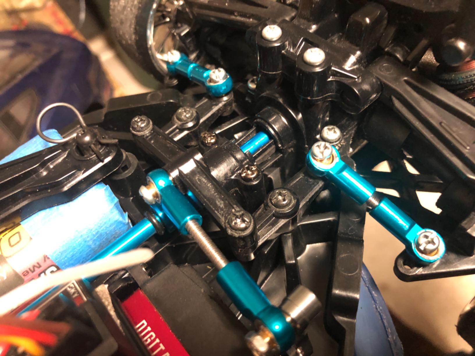 10PCS ShareGoo Aluminum M3 Tie Rod End Ball Joint Link Ball Head Holder Compatible with Tamiya HSP Traxxas Axial SCX10 1/10 RC Car Truck Buggy Crawler customer photo 1