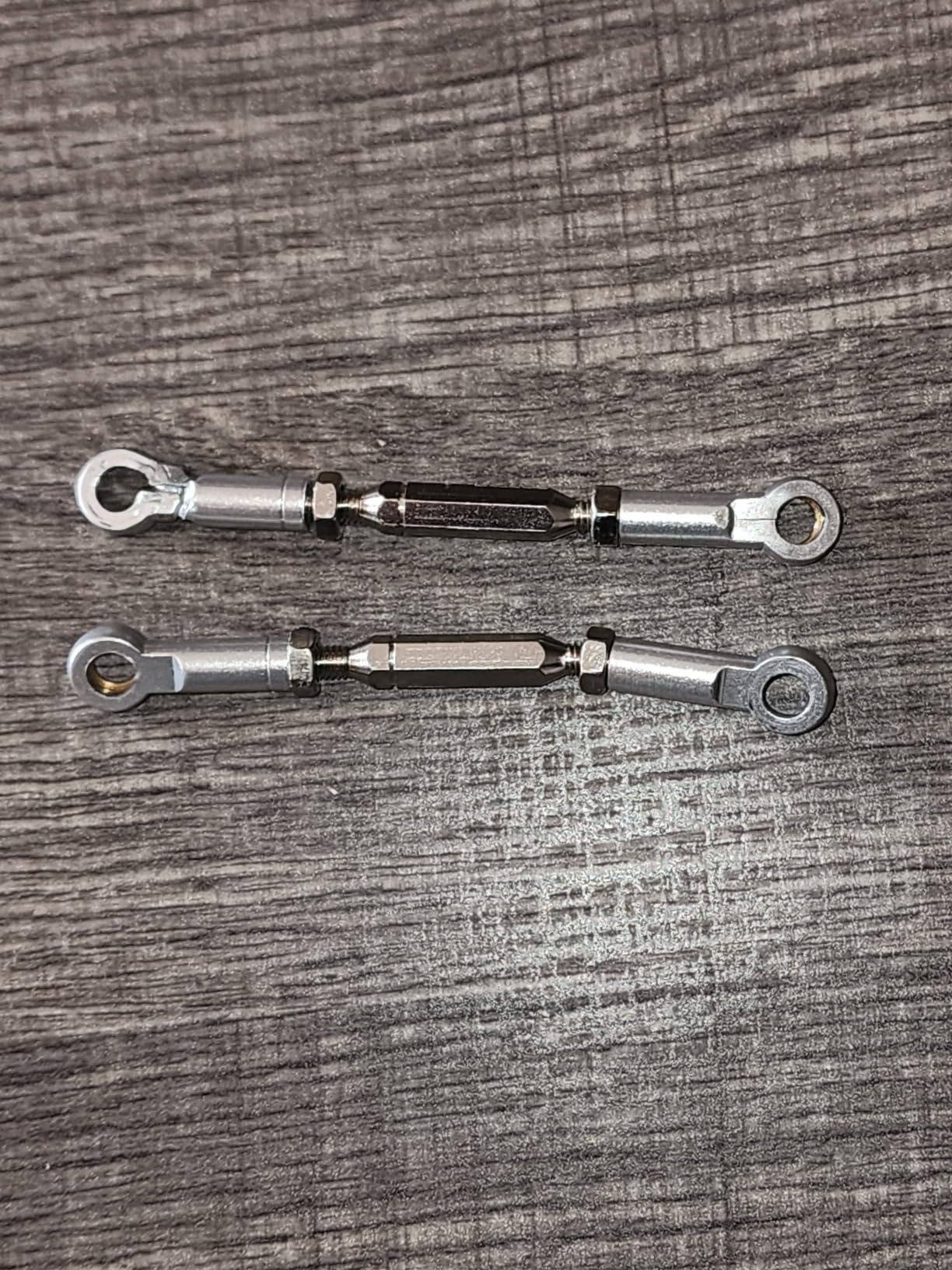 2PCS RC Front Rear Metal Steering Servo Link 70-90mm Adjustable Turnbuckles Camber Linkage Rod Ends Compatible with Traxxas Slash 4x4 5807 Stampede HQ727 1/10 RC Car Upgraded Parts,Sliver customer photo 1