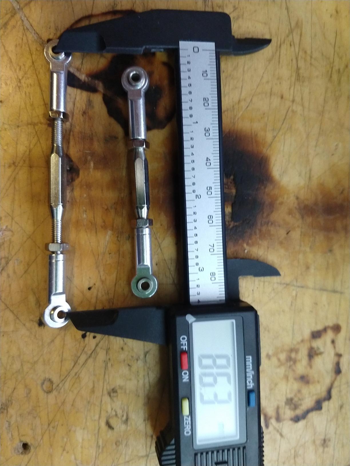 2PCS RC Front Rear Metal Steering Servo Link 70-90mm Adjustable Turnbuckles Camber Linkage Rod Ends Compatible with Traxxas Slash 4x4 5807 Stampede HQ727 1/10 RC Car Upgraded Parts,Sliver customer photo 2