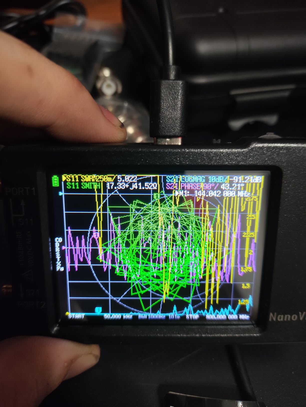 [Upgraded] AURSINC NanoVNA-H Vector Network Analyzer 9KHz -1.5GHz Latest HW V3.7 HF VHF UHF Antenna Analyzer, Measuring S Parameters, SWR, Phase, Delay, Smith Chart customer photo 2