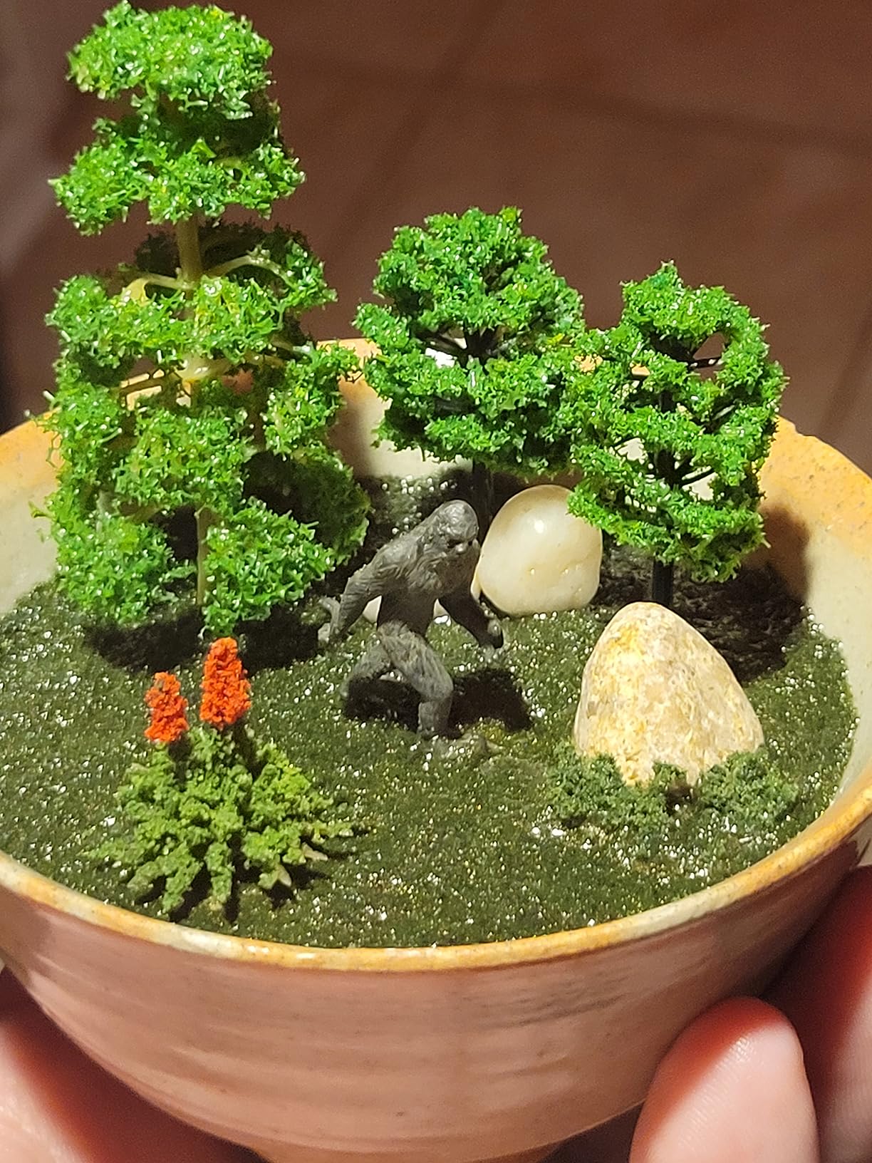 Tazimi 60 Pieces Model Trees 1.36-6 inch Mixed Model Tree Train Scenery Architecture Trees Fake Trees for DIY Crafts, Building Model, Scenery Landscape Natural Green customer photo 1