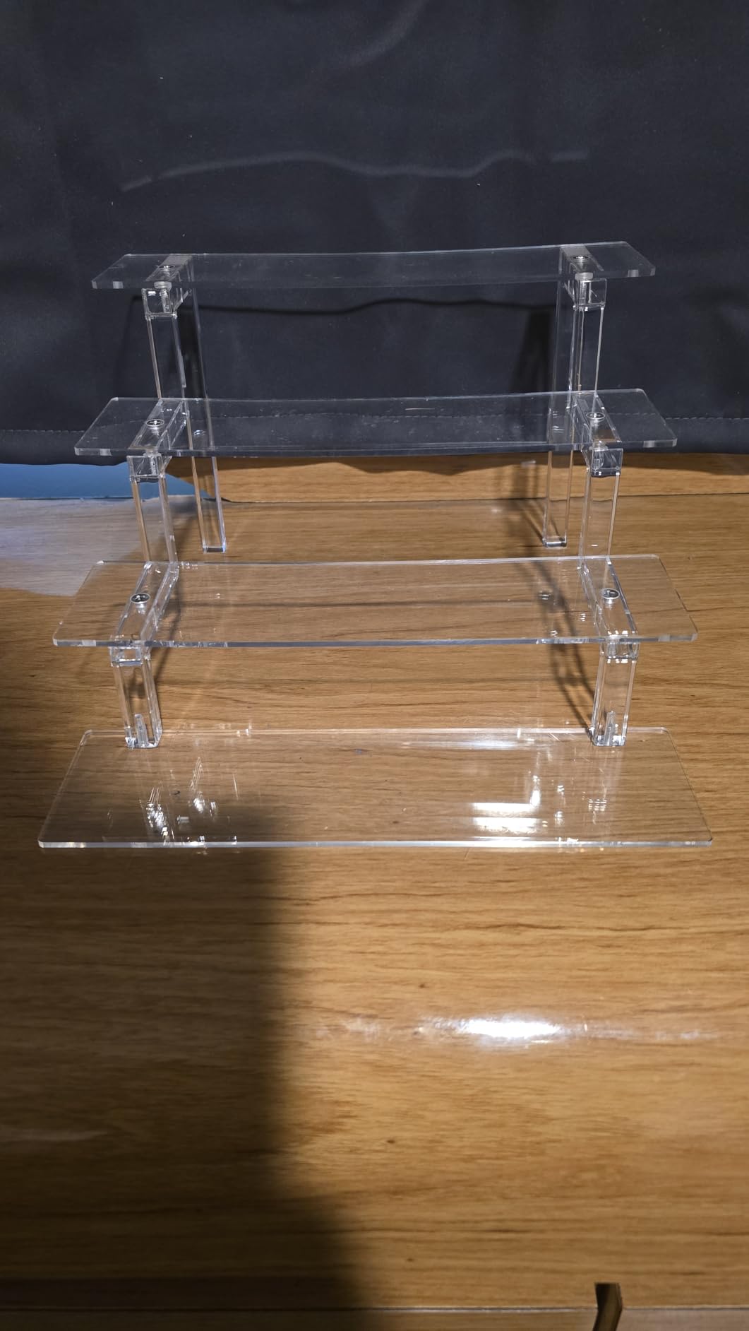 WINKINE Acrylic Display Stand Riser, Perfume Stand Organizer 4 Tier, Holder Shelves Compatible with Funko POP Figures, Cologne Organizer for Men, Acrylic Risers for Display, Clear Bedroom Shelf Holder customer photo 1