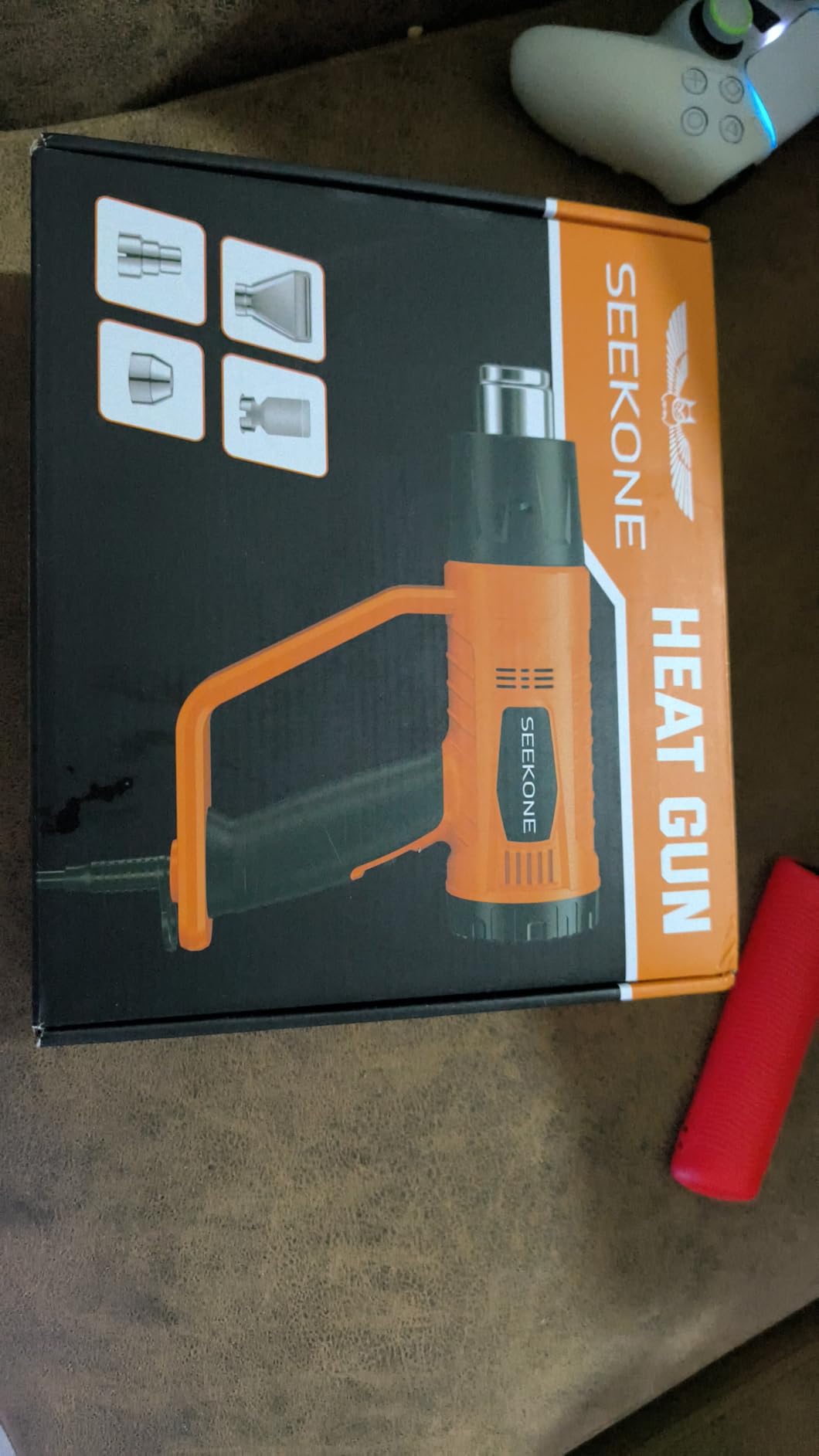 SEEKONE Heat Gun 1800W Heavy Duty Fast Heat Hot Air Gun Kit with 752℉&1112℉ Dual-Temperature Settings and 4 Nozzles with Overheat Protection for Crafts, Shrinking PVC, Stripping Paint customer photo 2