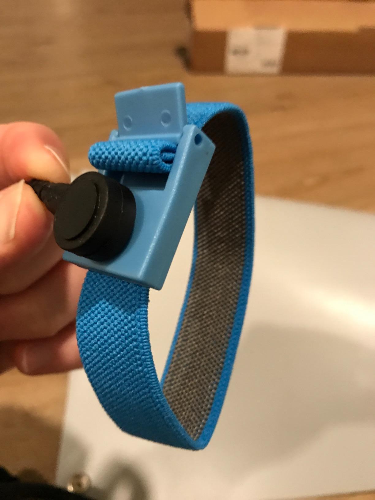 Bertech ESD Anti-Static Table Mat Kit, 16 In. x 24 In., Blue, Includes an ESD Wrist Strap and ESD Grounding Cord, MADE IN USA customer photo 1