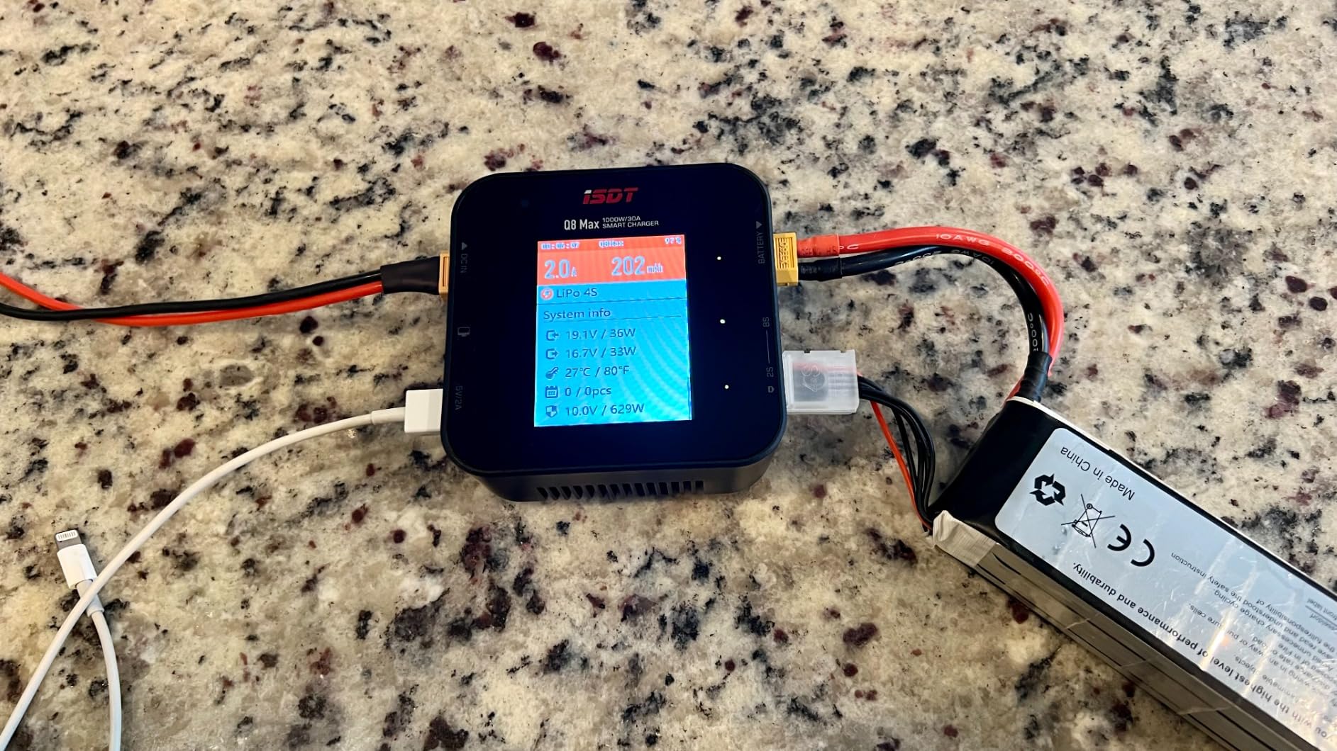 ISDT Q8 MAX Battgo Lipo Battery Charger/Discharger, Balance Charger Discharger 30A 1000W DC 2-8S LCD Display Digital Smart Battery Balance Charger customer photo 1