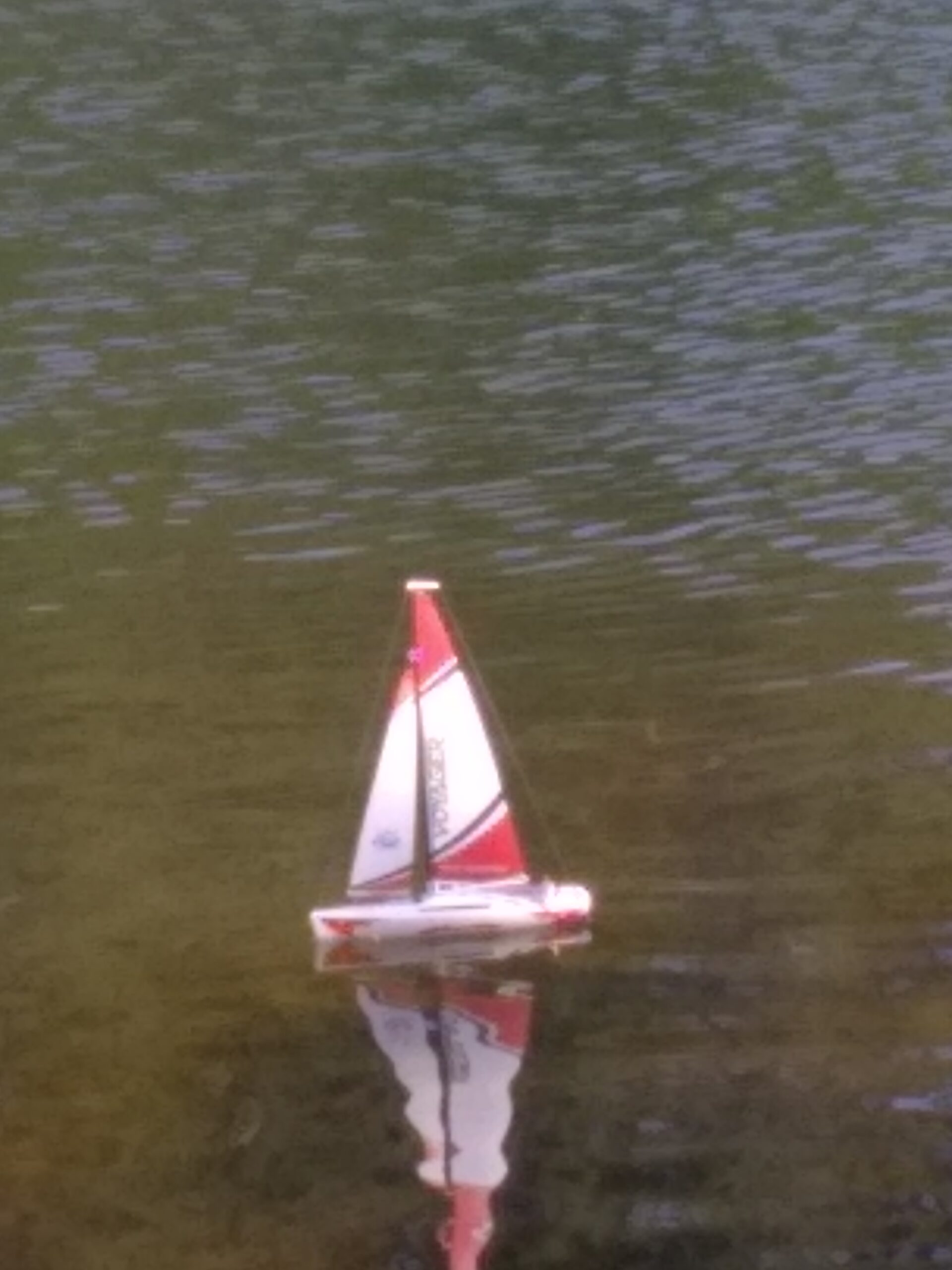 Voyager 280 RC Controlled Wind Powered Sailboat in Red - 17.5
