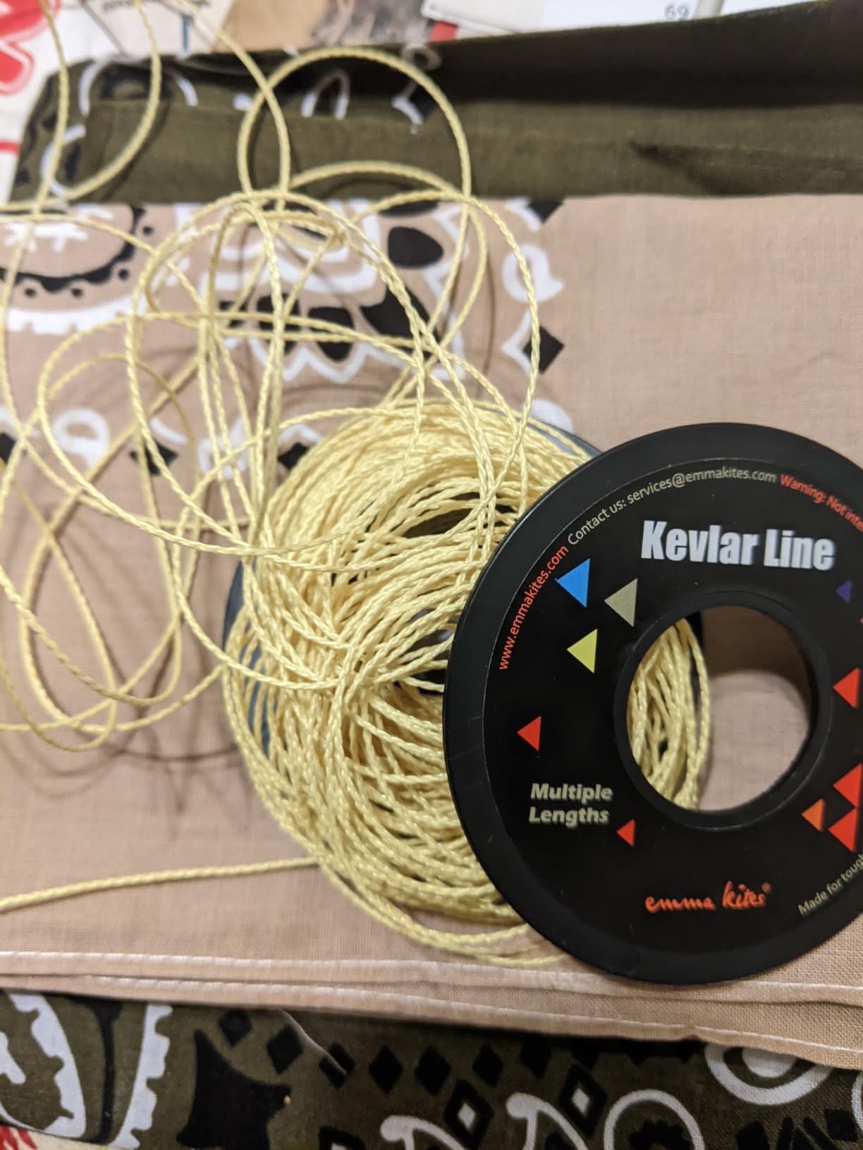 emma kites 100% Kevlar Braided String Utility Cord 100Ft 100Lb Abrasion Flame Resistant, Tactical Survival Fishing Assist Cord Model Rocket Paracord Trip Line Camping Cordage customer photo 1