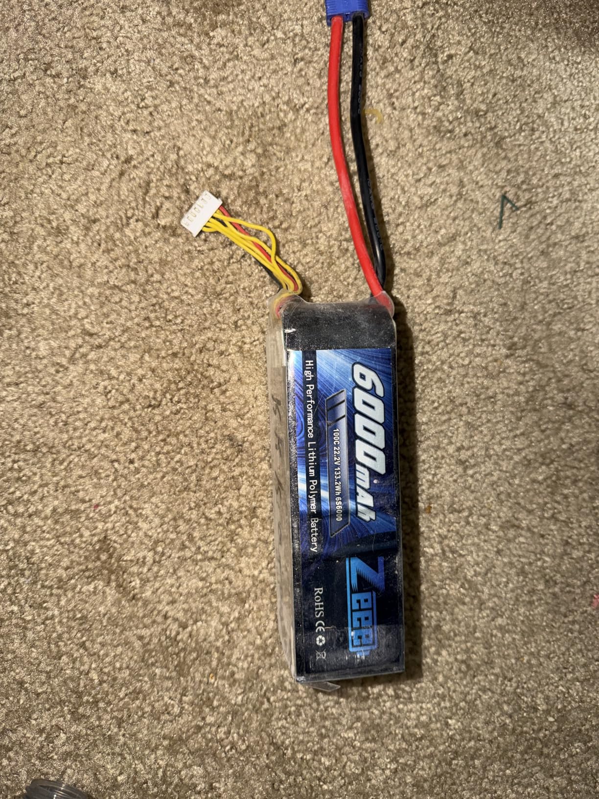 Zeee 6S Lipo Battery 6000mAh 22.2V 100C with EC5 Connector Soft Pack RC Battery for RC Car Truck RC Airplane Helicopter Quadcopter Boat (2 Packs) customer photo 1