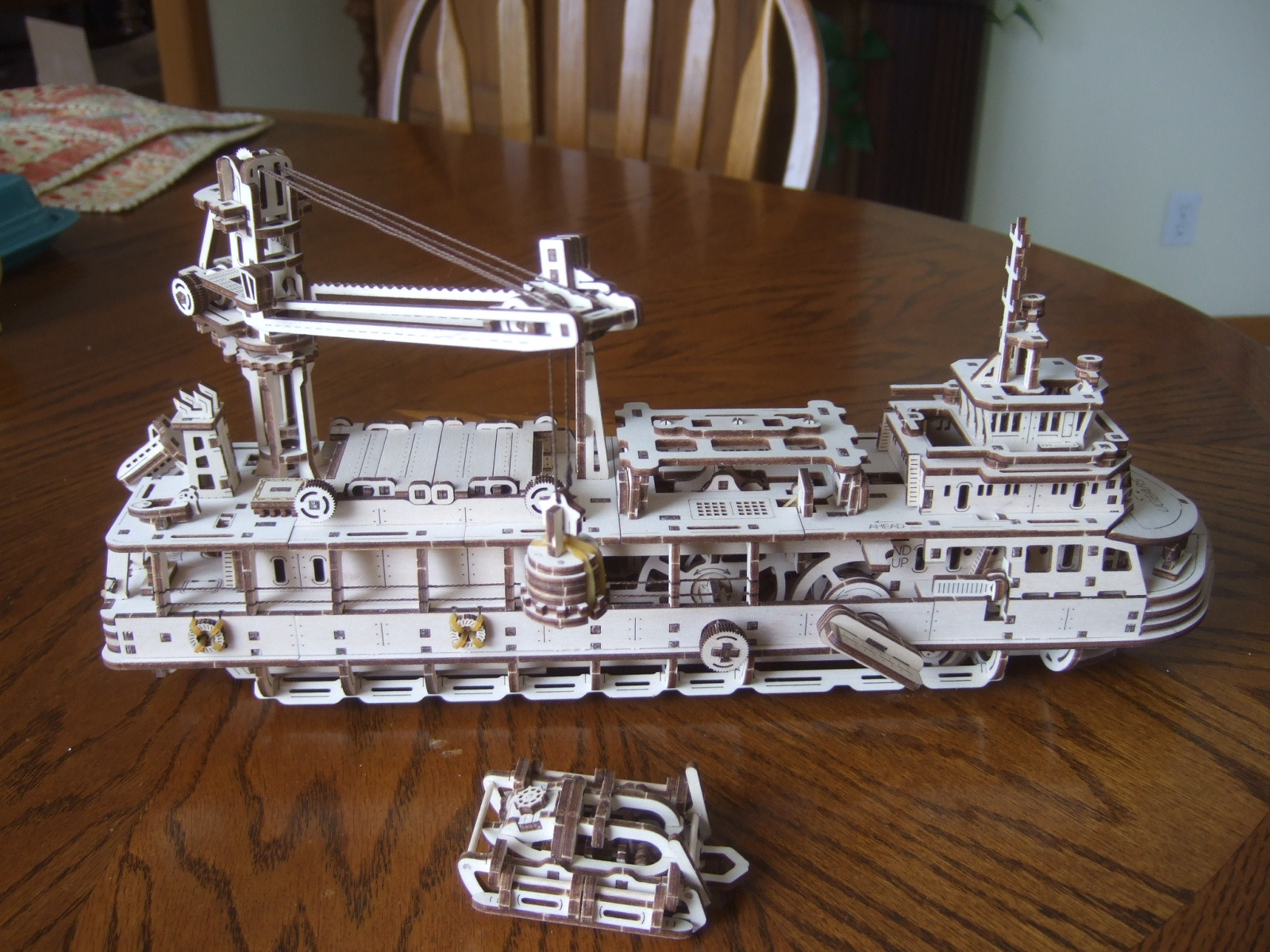 Research Vessel 3D Wooden Puzzles for Adults - Wooden Model Kits for Adults Model Ship Kit for Adult Mechanical Model Kit Puzzle Brain Teaser Hobby Set Home Decoration customer photo 1