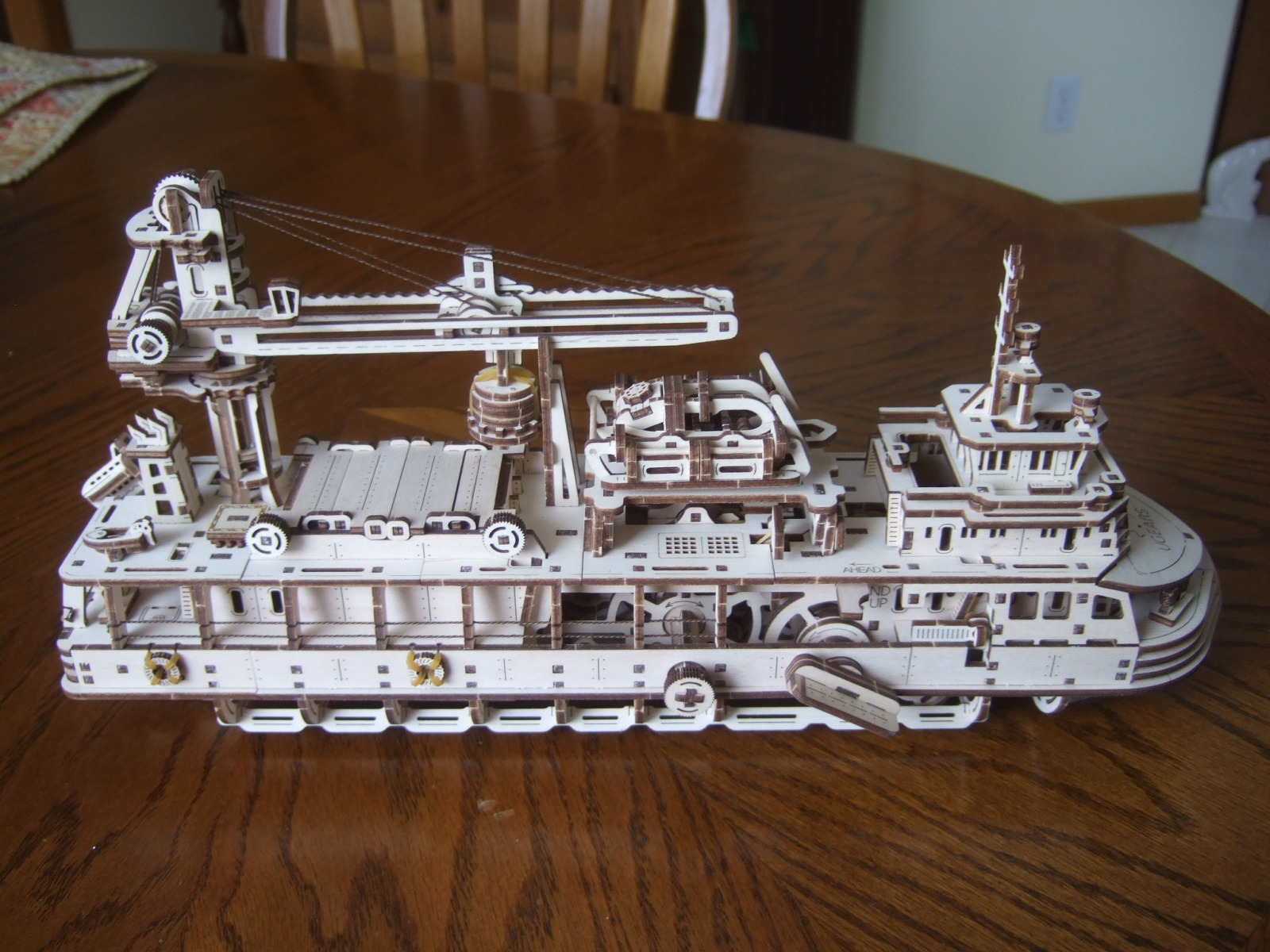 Research Vessel 3D Wooden Puzzles for Adults - Wooden Model Kits for Adults Model Ship Kit for Adult Mechanical Model Kit Puzzle Brain Teaser Hobby Set Home Decoration customer photo 2
