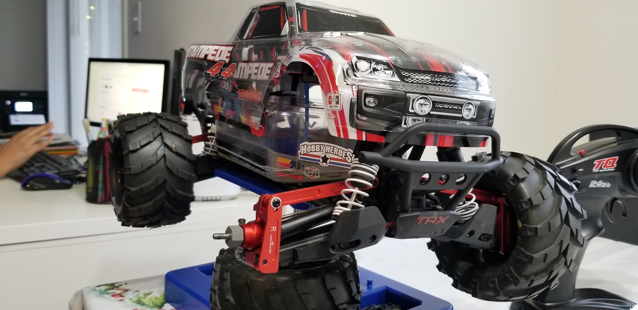 RC Alloy Caster Block&Steering Blocks for Traxxas 1/10 4X4 Slash, Stampede, Rustler 4WD -Replaces Part 6837 6832 customer photo 1