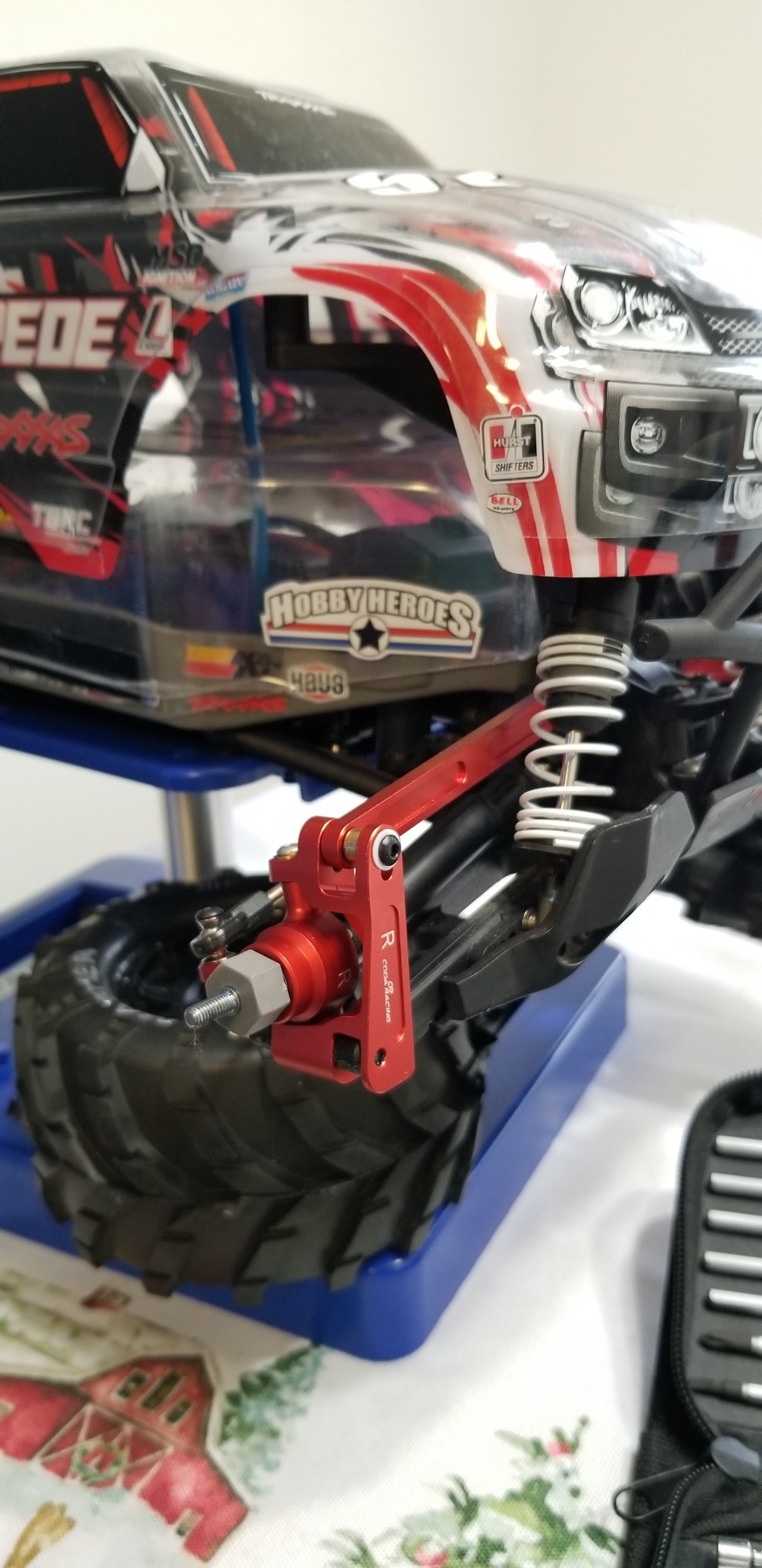 RC Alloy Caster Block&Steering Blocks for Traxxas 1/10 4X4 Slash, Stampede, Rustler 4WD -Replaces Part 6837 6832 customer photo 2