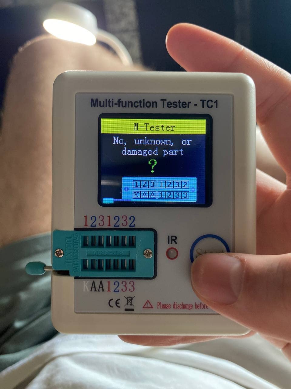 ACEIRMC LCR-TC1 Multi-Function Tester Colorful Display Pocketable Multifunctional TFT Backlight Transistor 1.8 inch for Diode Triode Capacitor Resistor Transistor LCR ESR NPN PNP MOSFET (LCR-TC1) customer photo 2