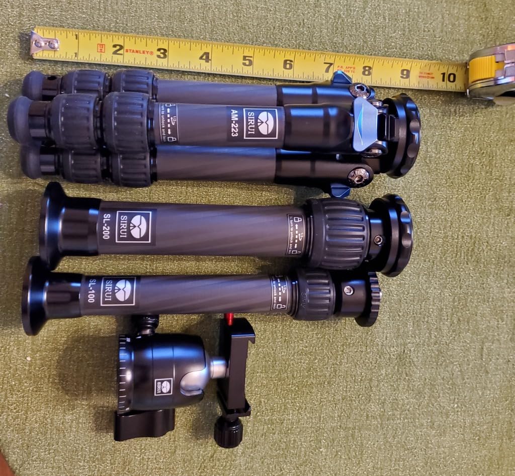 SIRUI Carbon Fiber Travel Tripod with 360° B-00K Arca-Swiss Ballhead, Mini Desktop Tripod for Mirrorless Cameras, Folded Height 12.1
