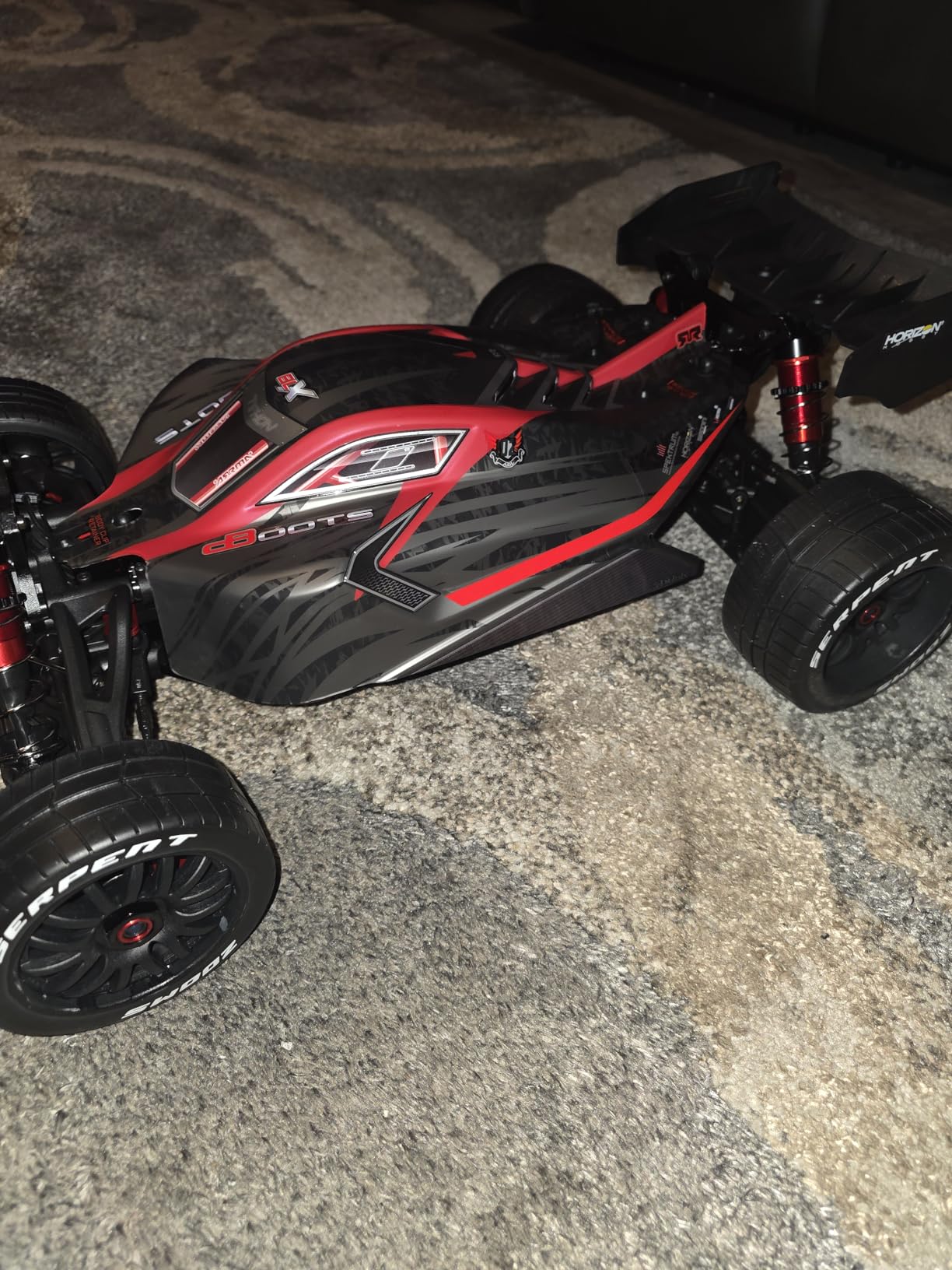 ARRMA RC Car 1/8 Typhon 6S V5 4WD BLX Buggy with Spektrum Firma RTR (Ready-to-Run), Black and Red, ARA8606V5 customer photo 1