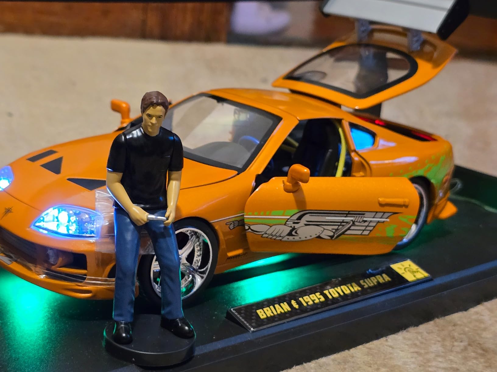 Jada Fast & Furious 1:18 Toyota Supra Die-cast Car & 3