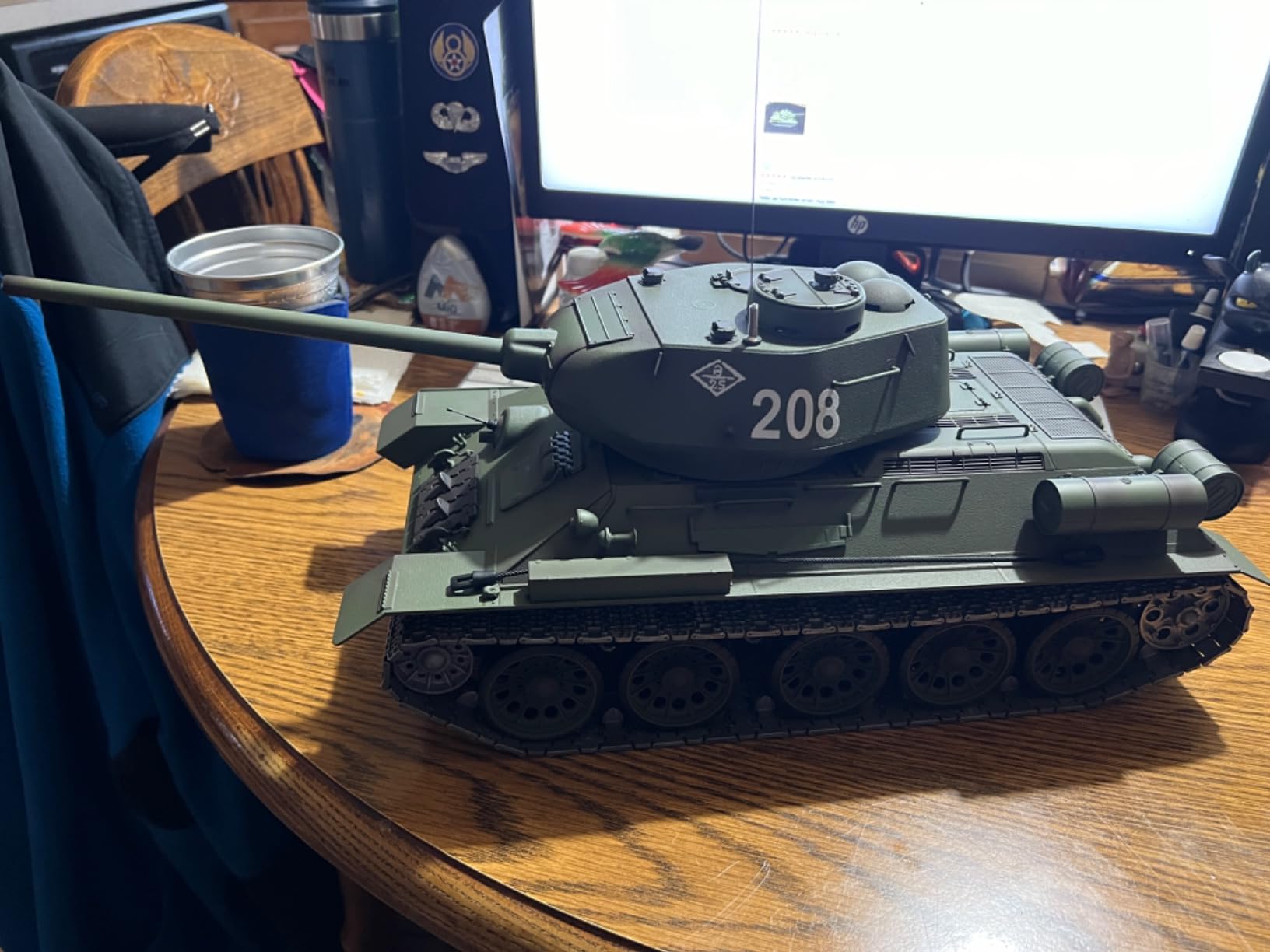 Heng Long Modified Edition 1/16 2.4ghz Remote Control Soviet Union T34 Tank Model(360-Degree Rotating Turret)(Steel Gear Gearbox)(3800mah Nimh Battery)(Metal Tracks &Sprocket Wheel & Idle Wheel) customer photo 1