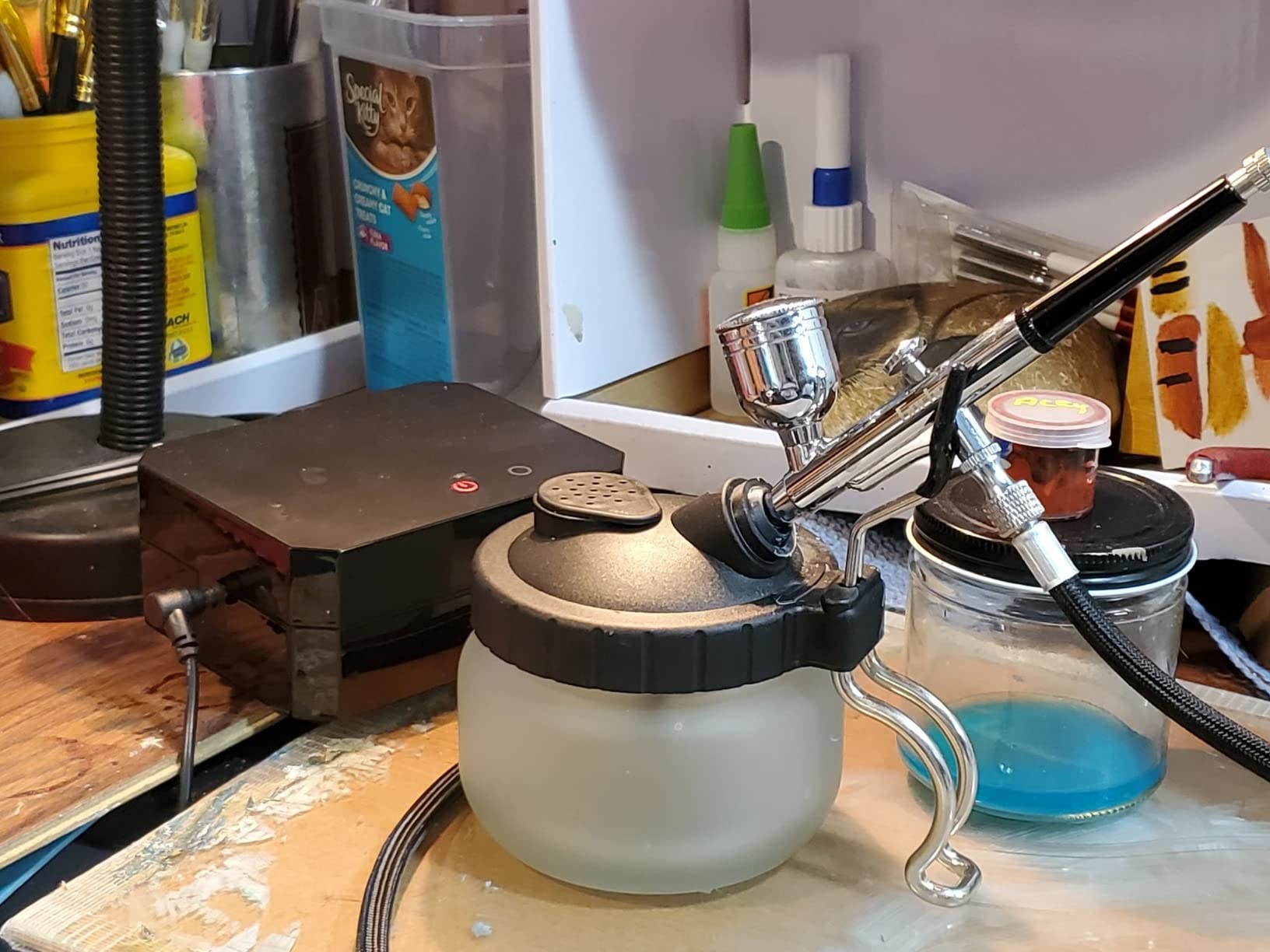 Pixiss Airbrush Cleaner Kit With Brush Cleaner Solution - Ultimate Airbrush Cleaning Kit, Holder, and Pot for Efficient Cleaning of Airbrushes - Glass Clean Pot Cleaning Jar customer photo 1