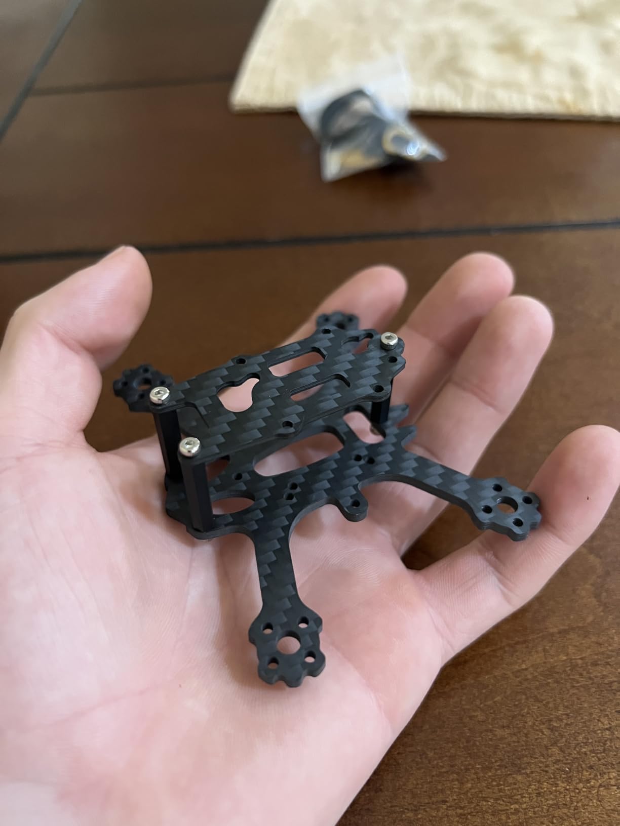 88mm 2 inch Micro Carbon Fiber FPV Racing Drone Quad Quadcopter Frame for BETAFPV A01 Wolfwhoop WT03 WT05 AKK BA3 Crazepony Spotter V2 AIO FPV Camera Indoor Backyard FPV Racing customer photo 1