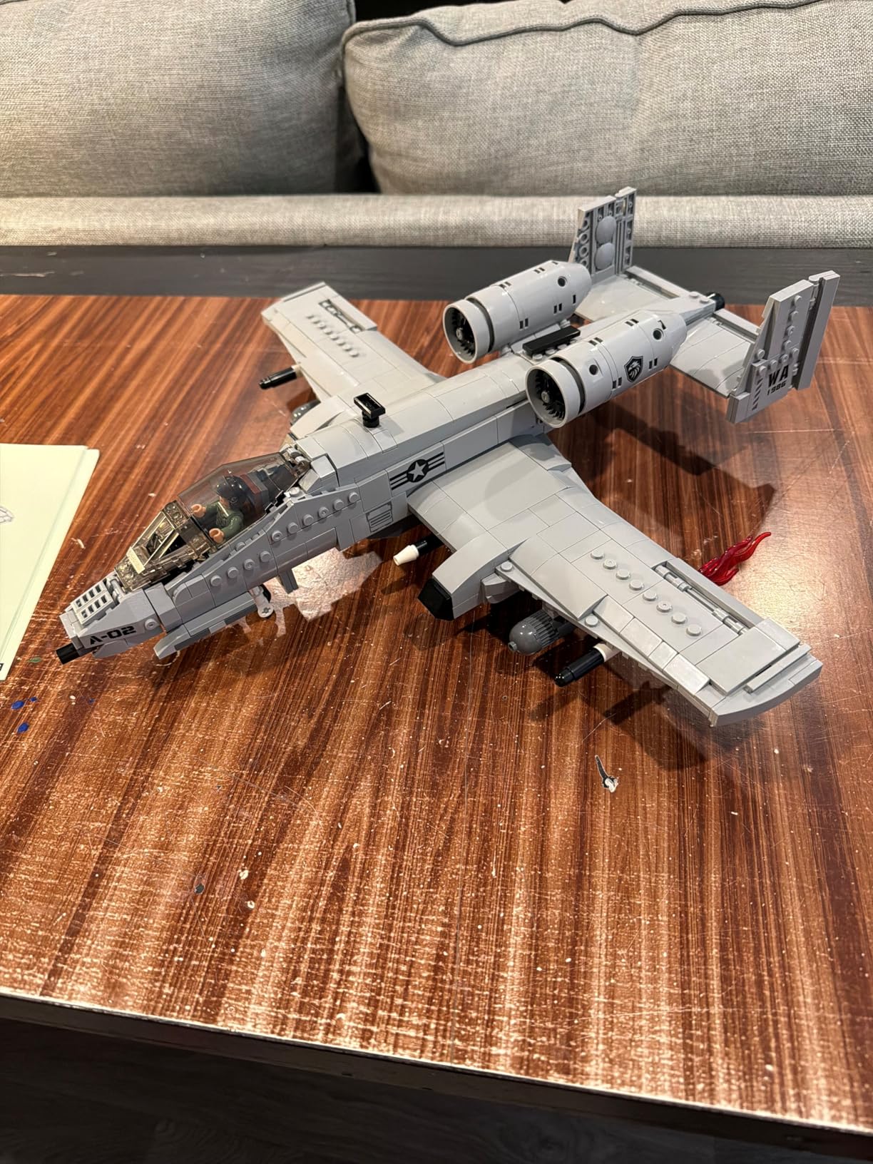 General Jim's A-10 Thunderbolt II Warthog Fighter Jet Building Blocks Set 931 Pieces Cold War Attack Aircraft Model Plane with Opening Cockpit Retractable Landing Gear Artillery Station | GJ-AA10 customer photo 1