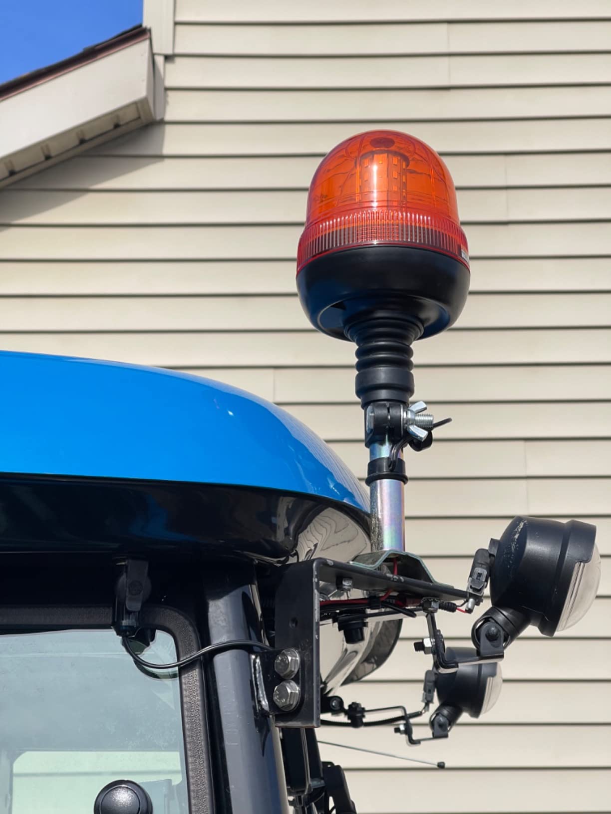 LED Emergency Flashing Amber Rotating Beacon Strobe Lights for Tractor 12v/24v 60LED with Flexible Base customer photo 2