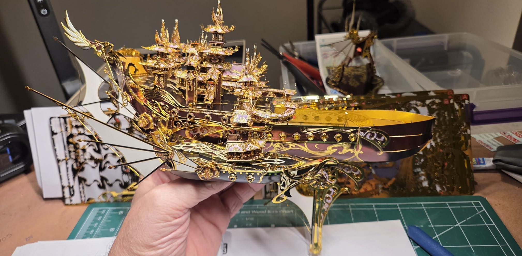 Piececool 3D Metal Puzzles Ship Models Kits to Build for Adults, The Wind Breaker Ship Model Building Kit, Brain Teaser DIY Craft Gifts for Teens Man Woman Family- 709 Pcs customer photo 1